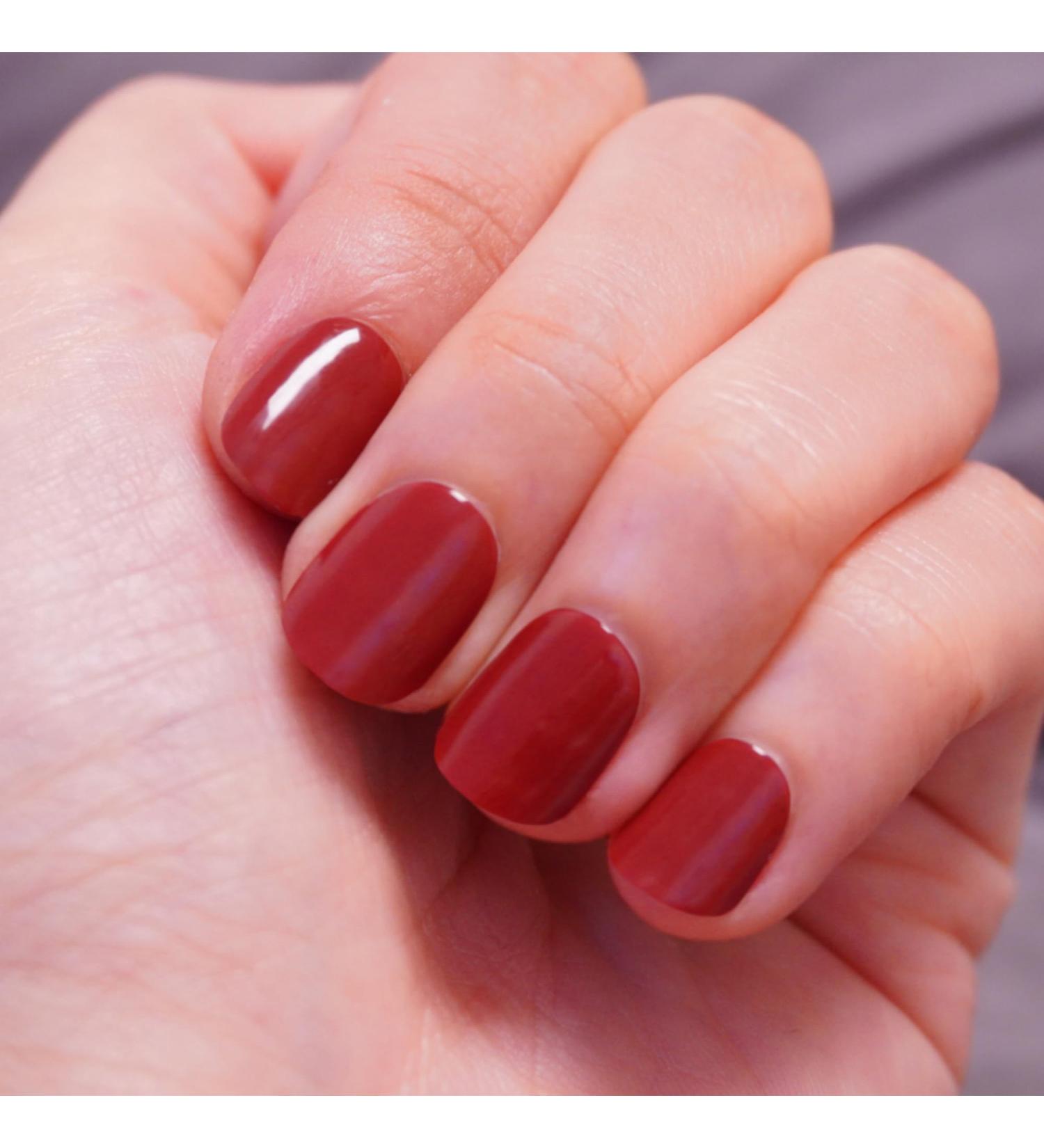 Danni & Toni Ruby Reverie Half Hardened Gel Nail Films | Red UV Gel Nail Foil Wraps | Single-Colored Nail Design Stickers (28 Pack) - Buy Online on GoSupps.com