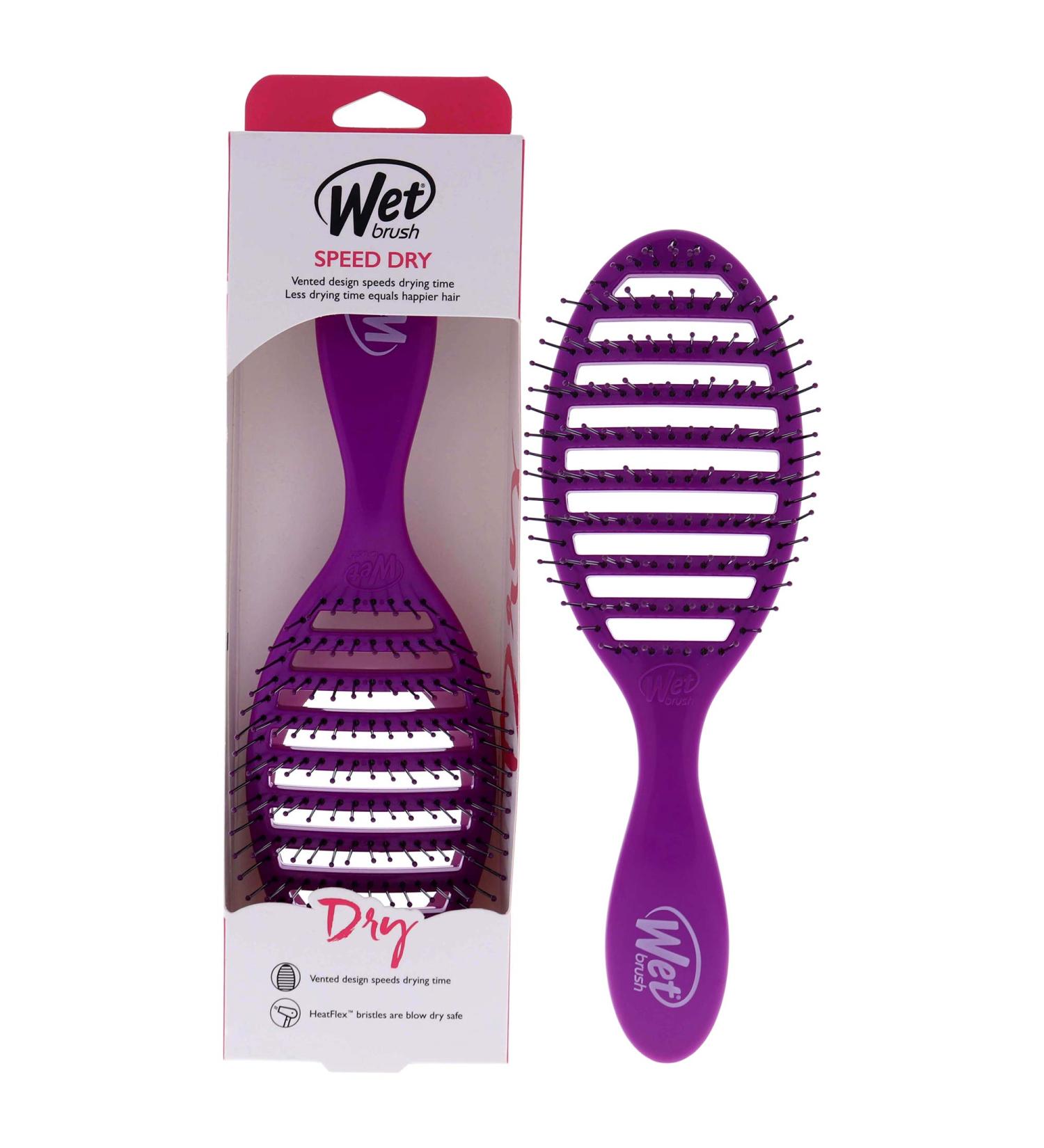 Wet Brush Speed Dry Hair Brush - Purple - Intelliflex Bristles - Vented Design for Quick Drying - Comfortable Scalp Contouring - For Women & Men - Wet/Dry Hair - 1 Count - Buy Online on GoSupps.com
