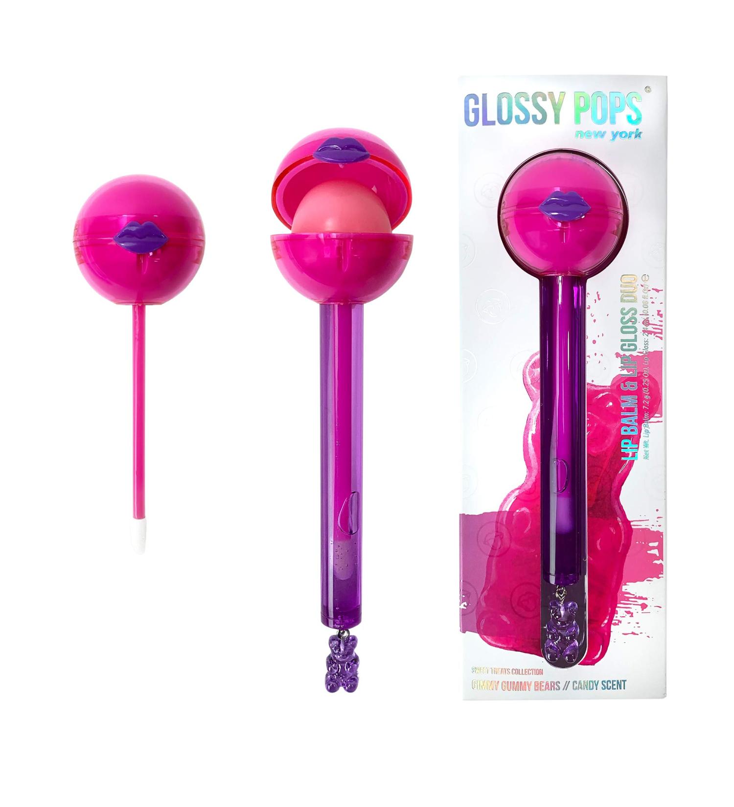 Glossy Pops Scented Lip Balm & Gloss Combo | Sweet Treat Collection - Gimmy Gummy Bear Scent - Buy Online on GoSupps.com