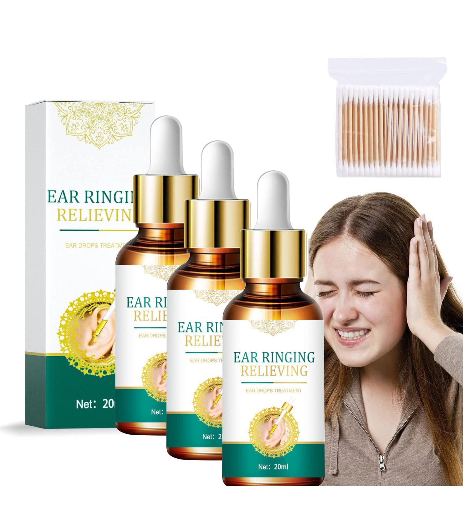 Tinniclear Ear Drops - 20ml Organic Herbal Treatment for Tinnitus Relief and Ear Wax Softening (3pcs) - Buy Online on GoSupps.com