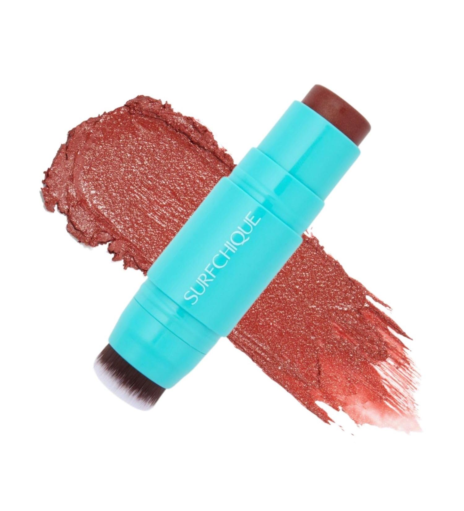 Open Face Color Stick 3-in-1 Multistick | Dark Pink Berry Red Lip & Cheek Tint - Cream Blush Stick with Brush | Shop Internationally - Buy Online on GoSupps.com
