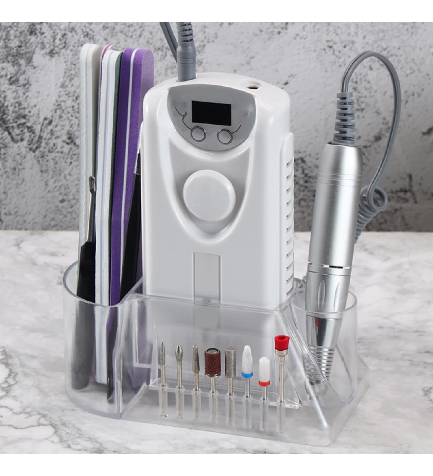 Nail Drill Holder Box with Large Storage Capacity Transparent Design Compact Size for Nail Bits and Drill Heads Storage - Buy Online on GoSupps.com