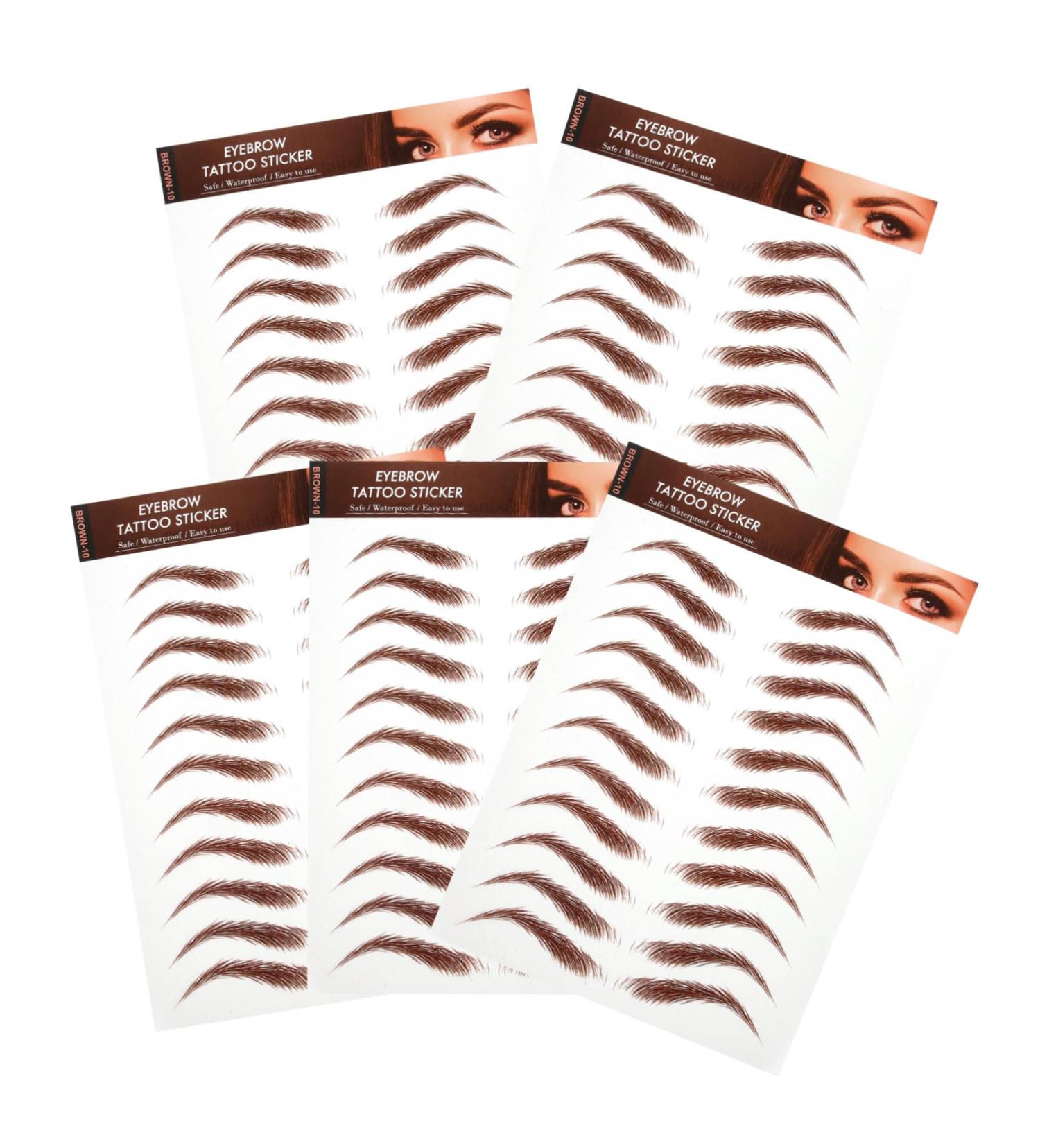  ADOCARN 5 Sheets Eyebrow Stickers Authentic Eyebrow Care Shaping Eyebrow Waltz Eyebrow Stickers Eyebrow Transfers Stickers Waltz Eyebrows Simulation Eyebrow Brown - Buy Online on GoSupps.com