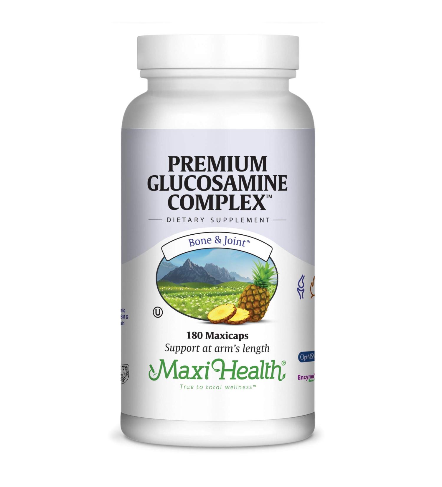 Glucosamine MSM and Hyaluronic Acid with Bromelain Supplement Joint Support Supplement for Women and Men with Enzymes and Hyaluronic Acid for Cartilage Joint Health and Flexibility 180 Count
