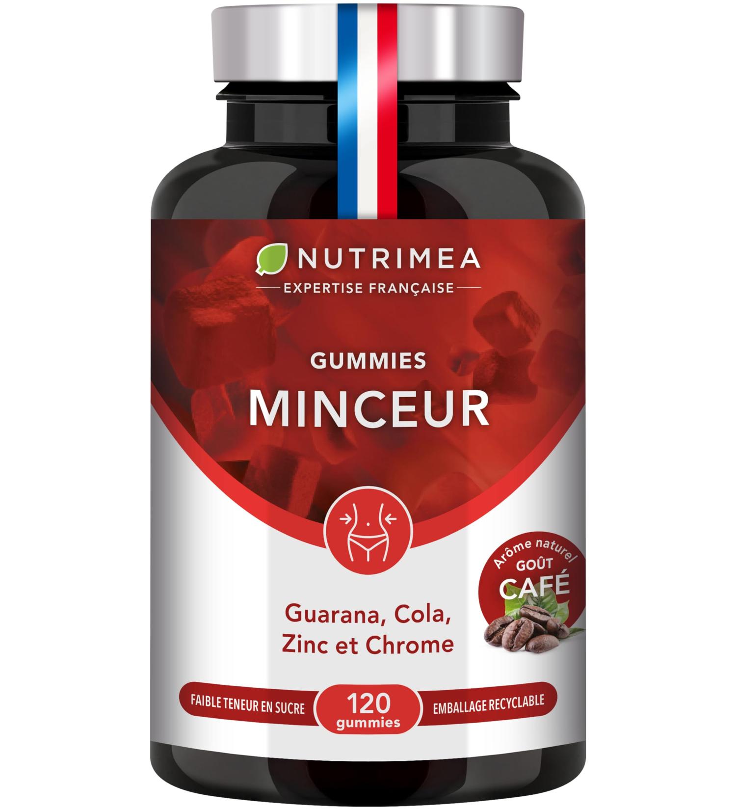 WEIGHT LOSS GUMMIES - Chromium Cola Guarana & Zinc - Slimming Alternative to Morosil - Blood Glucose Control - Coffee Hazelnut & Vanilla Flavor - 120 Vegan Gummies - Nutrimea - Made in France - Buy Online on GoSupps.com