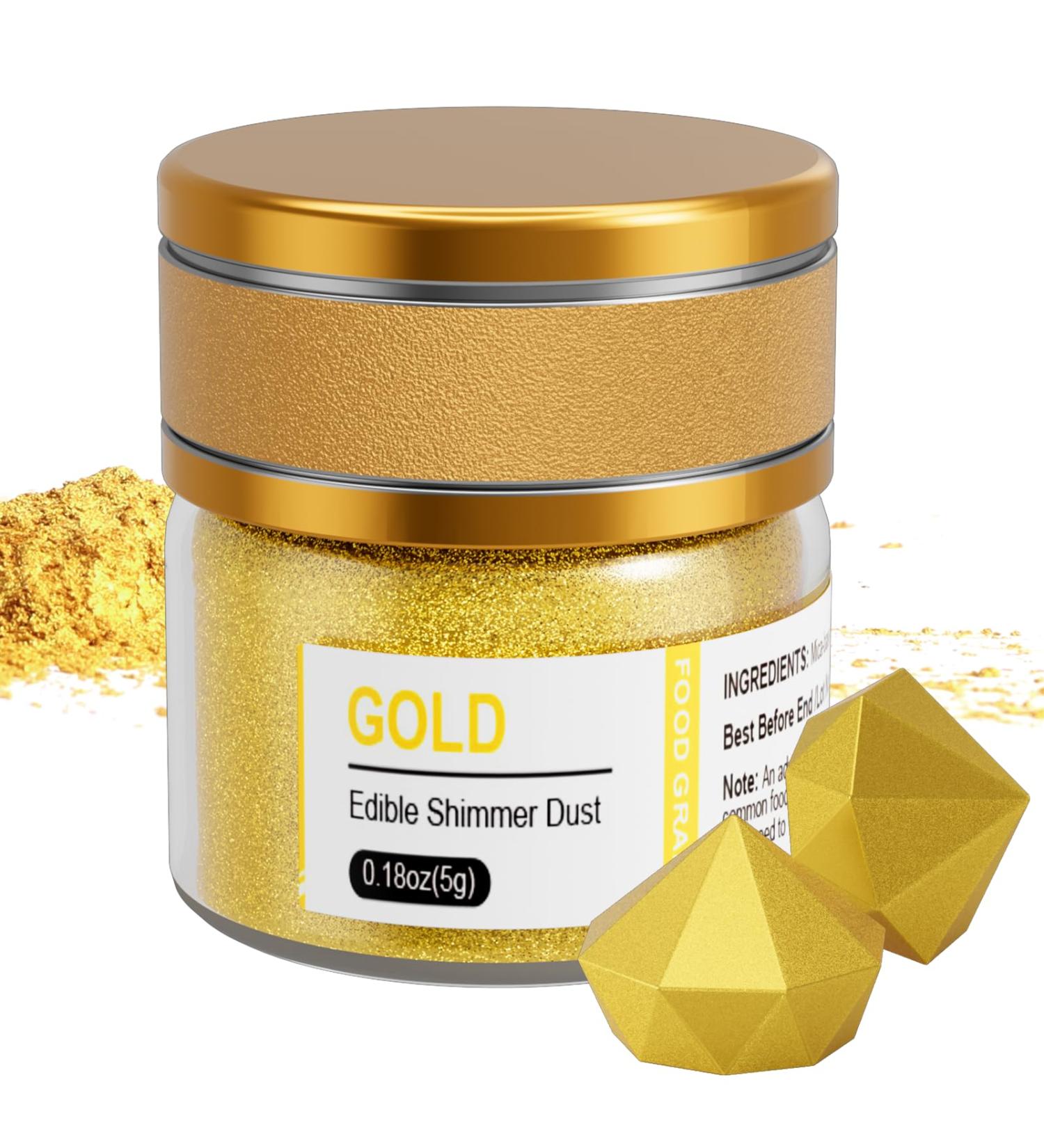 Buy Wwtop Gold Edible Glitter 5G | Food & Drink Glitter Powder for Cakes Chocolate Cupcakes & More - Perfect for Valentine's Day - Buy Online on GoSupps.com