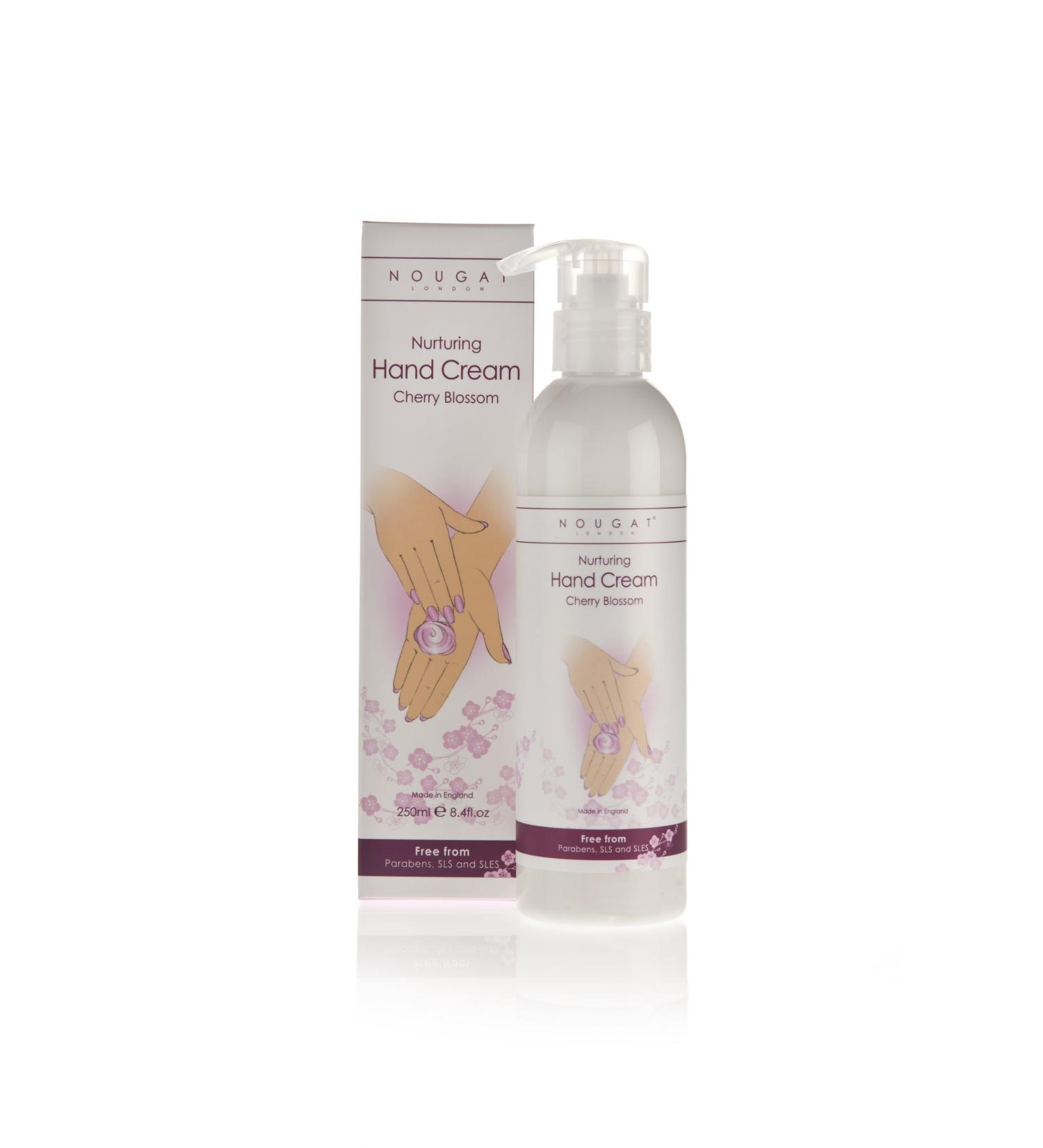 Nougat London Nurturing Hand Cream Plastic Pump Cherry Blossom 250ml