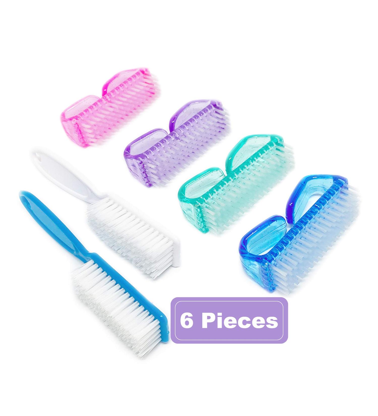 6 Pack Handle Grip Nail Cleaning Brush - Qeedy Fingernail Brush Cleaner for Men, Women, Kids - Shower Scrub Brush Kit (Color A) - Buy Online on GoSupps.com