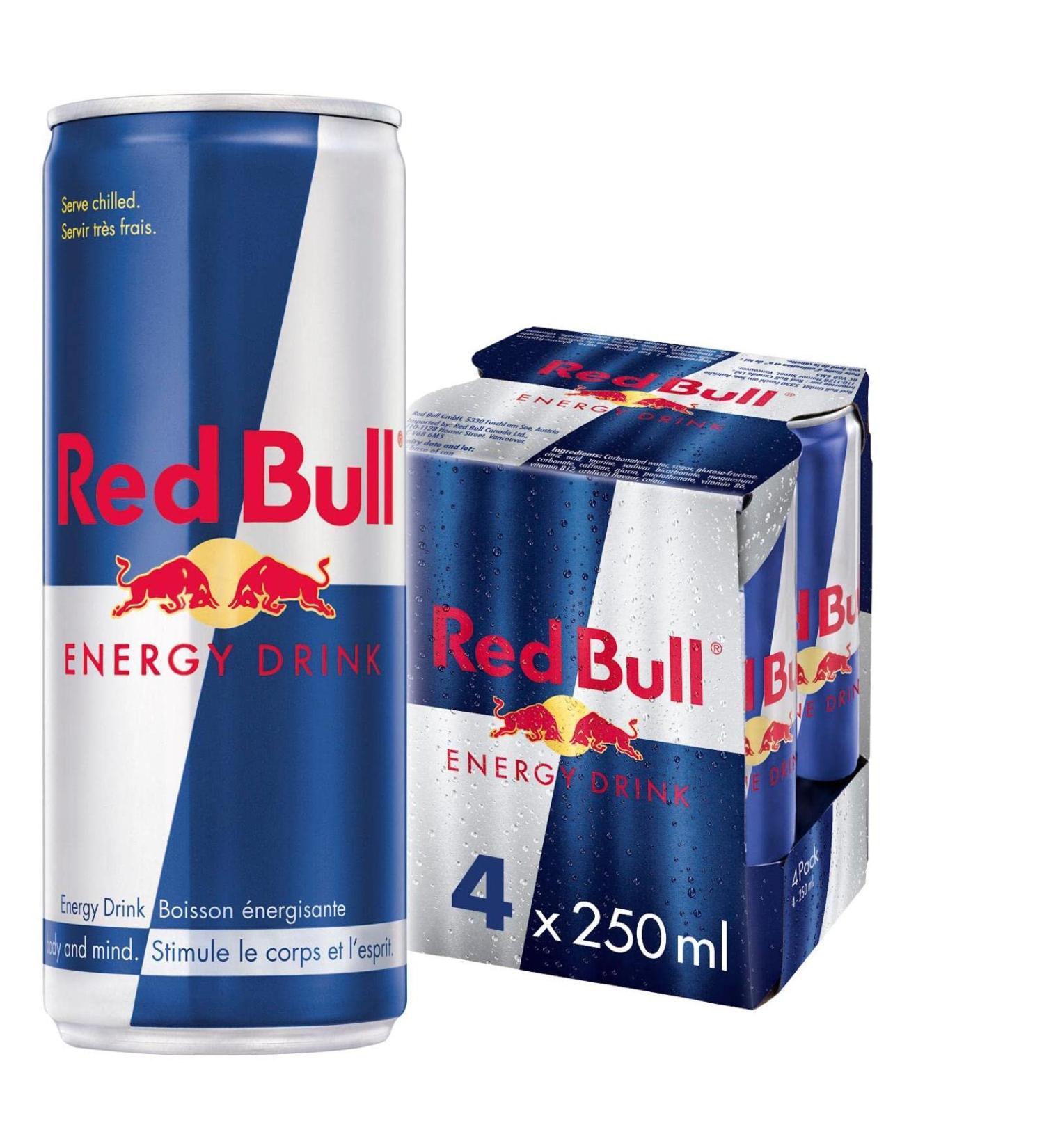 Red Bull Energy Drink 250ml (4 pack) 250ml (Pack of 4) - Buy Online on GoSupps.com