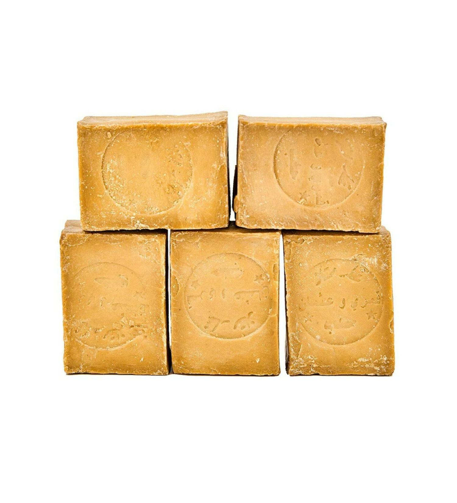 Buy Carenesse Aleppo Soap Package - 5 Pieces of 95% Olive Oil & 5% Laurel Oil - Vegan Handmade Natural Soap - International Shipping - Buy Online on GoSupps.com