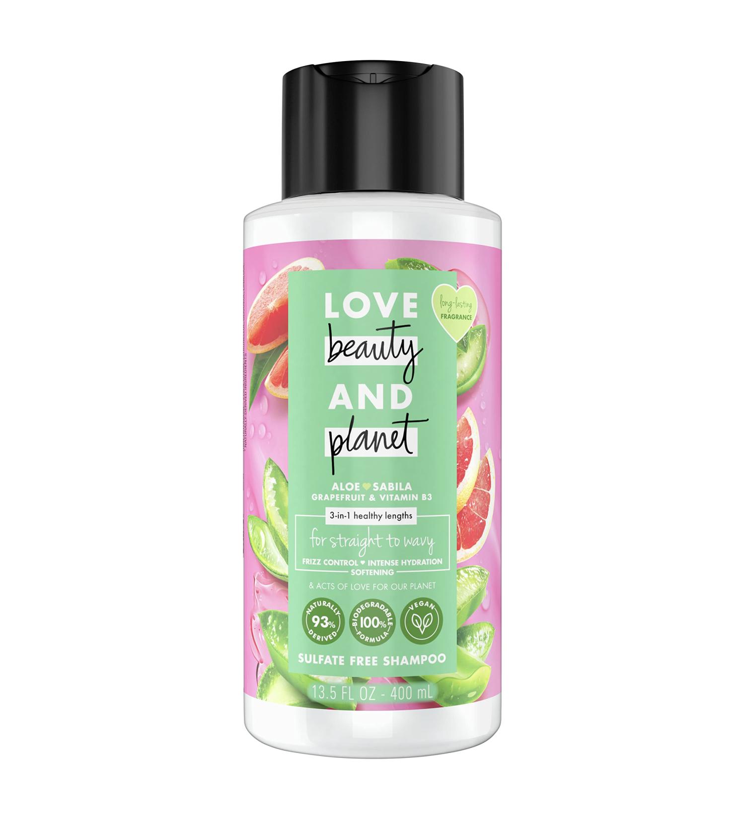 Buy Love Beauty and Planet Aloe Grapefruit Shampoo 13.5 fl oz - Eco-Friendly Hair Care for All Hair Types - Free International Shipping - Buy Online on GoSupps.com