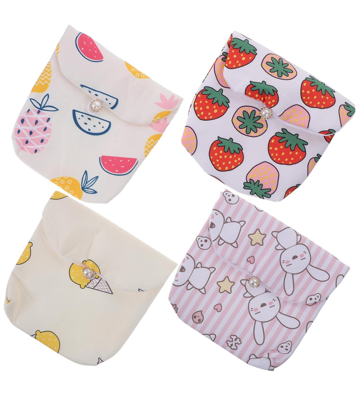 Shop Cabilock 4-Piece Aunt Towel Pocket Linen Organizer - Mini Cosmetic Storage & Cartoon Tampon Holder for Women | International Shipping Available - Buy Online on GoSupps.com