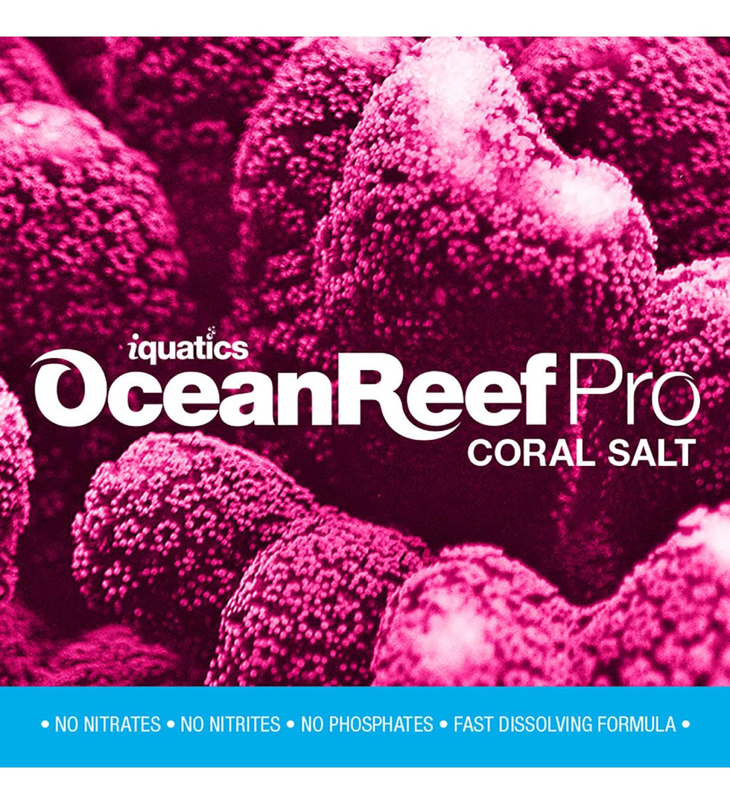 iQuatics Ocean Reef Pro Marine Saltwater Coral Premium Aquarium Salt - 10KG - Refill Refill 10kg - Buy Online on GoSupps.com