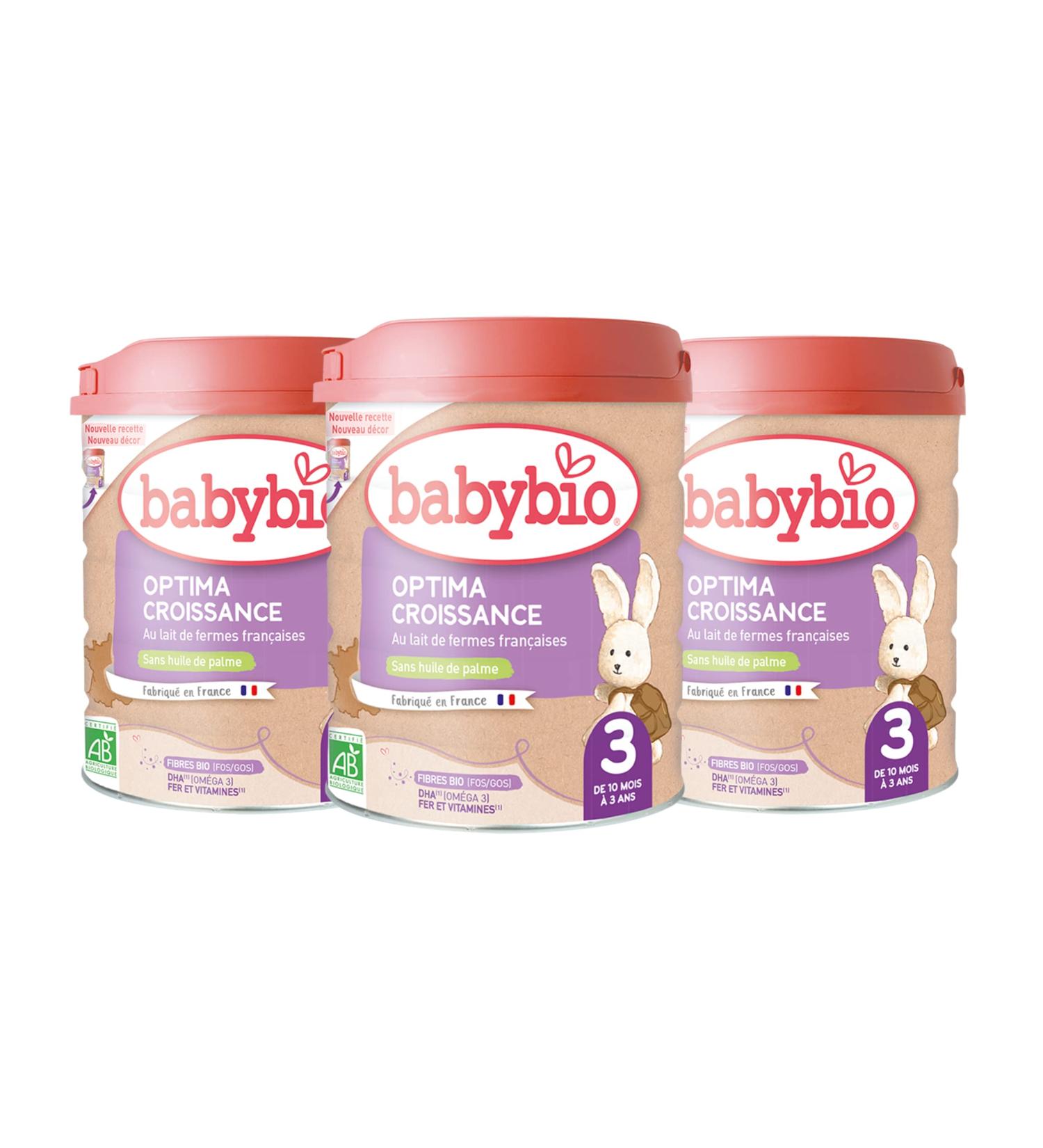 Babybio - Baby Milk - Optima 3rd Age with Fibers - 800g - from 10 Months - Organic - Made in France - Palm Oil Free - Pack of 3 - Buy Online on GoSupps.com