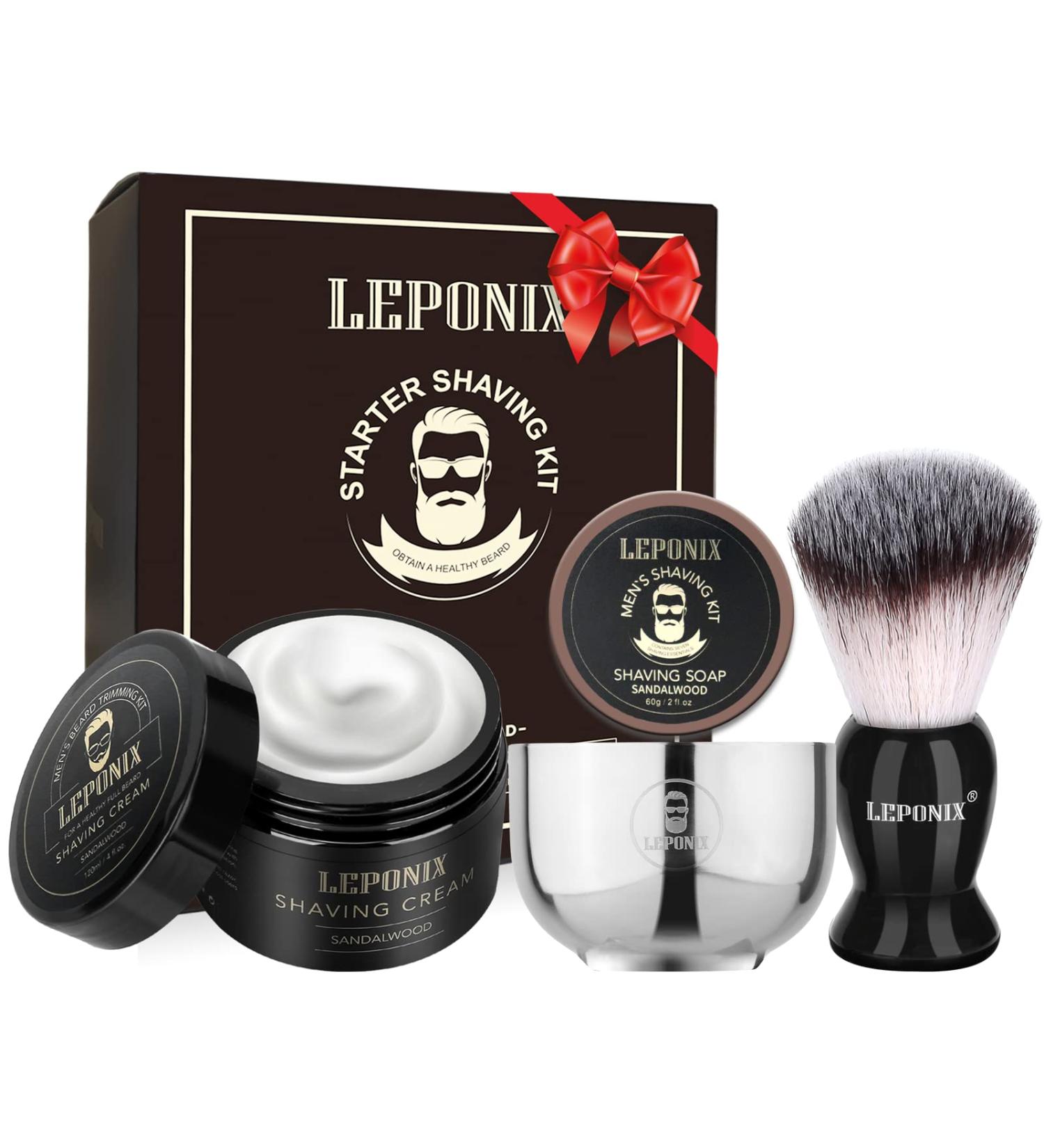 Men's Shaving Kit with Soap, Brush, Cream, Bowl & Aftershave - Gift Set for Him - Buy Online on GoSupps.com