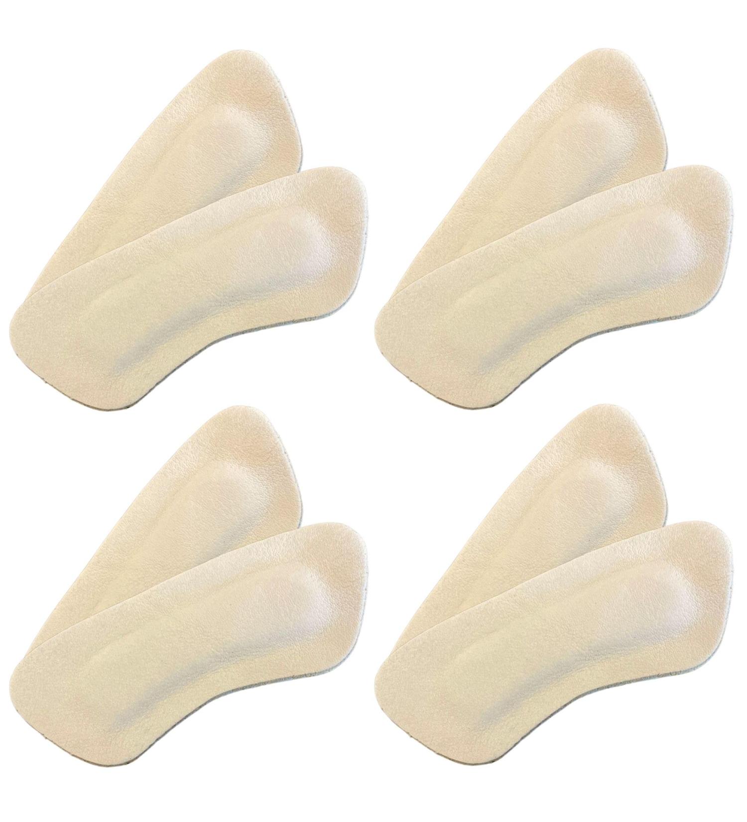 Comfort Heel Pads for Shoes - Leather Cushions for Pain Relief & Blister Prevention | High Heel Comfort Pads for Men & Women (4 Pairs Beige - Buy Online on GoSupps.com