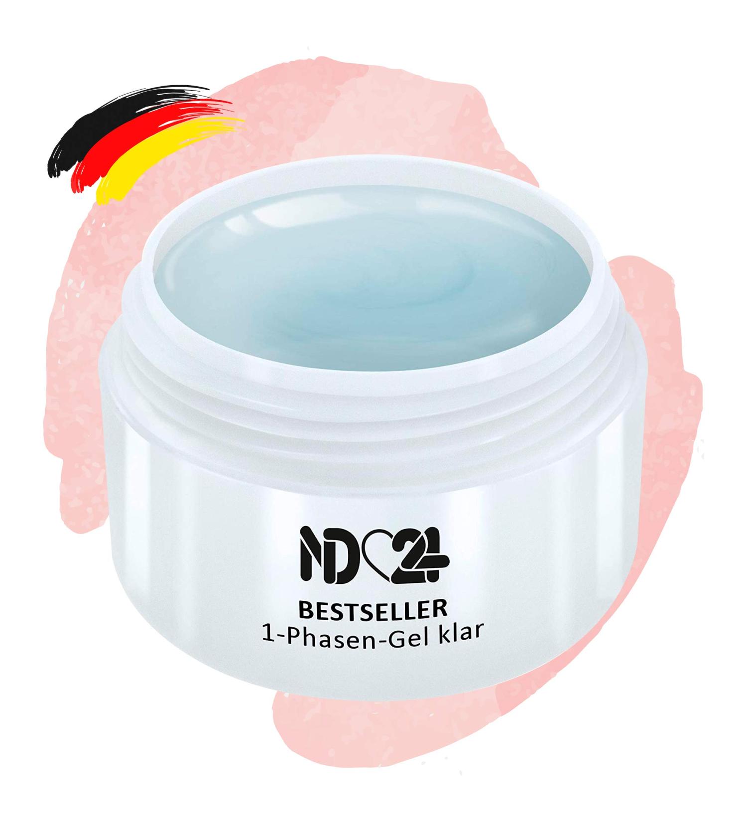 1-Phase Gel Clear Medium Viscosity - 3in1 UV Nail Gel from Germany | 15ml Easy Application for Perfect Nails - Buy Online on GoSupps.com