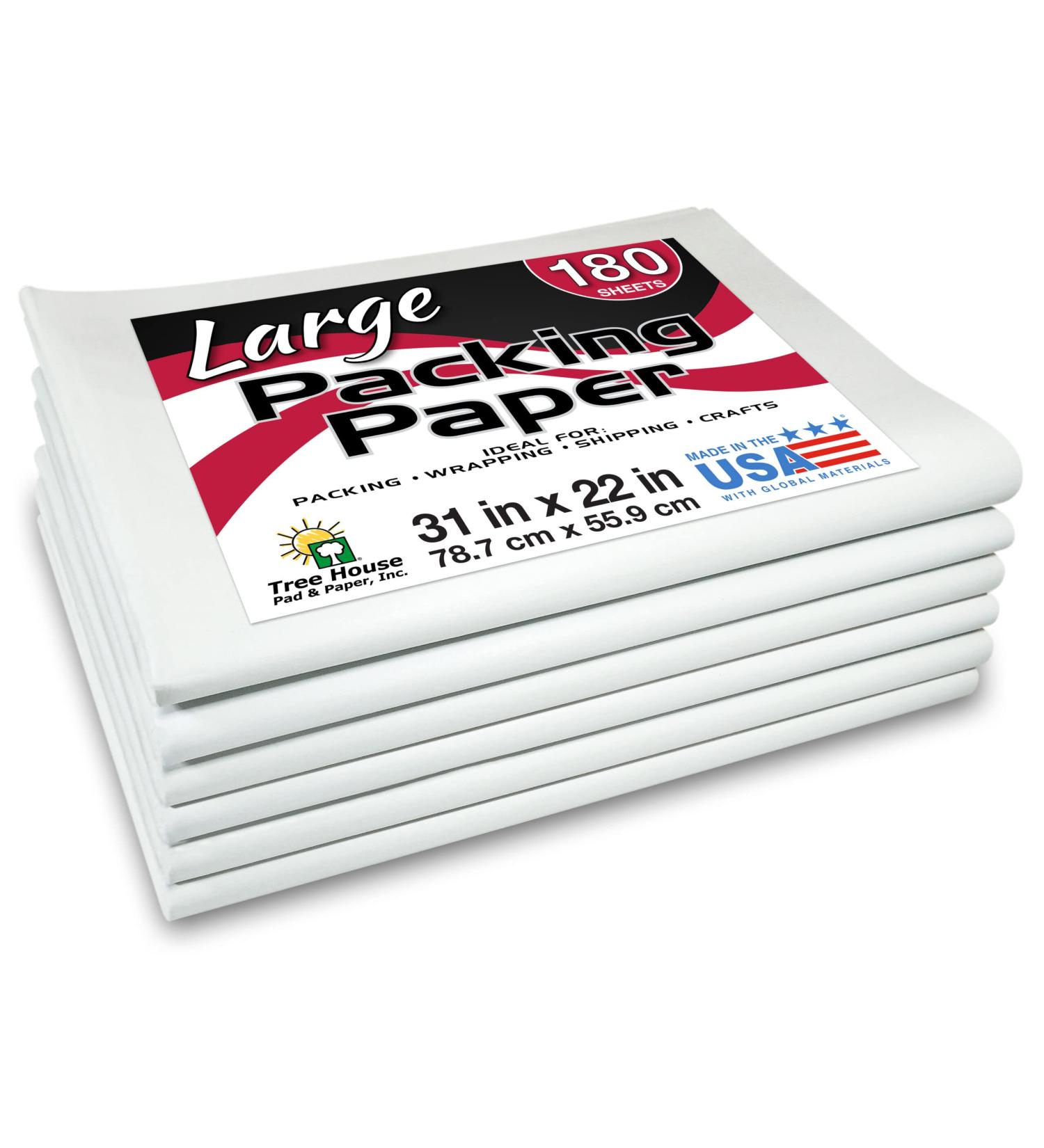Packing Paper LARGE Sheets for Moving & Shipping  180 Sheets of Newsprint  31"x22"  Made in the USA - Buy Online on GoSupps.com