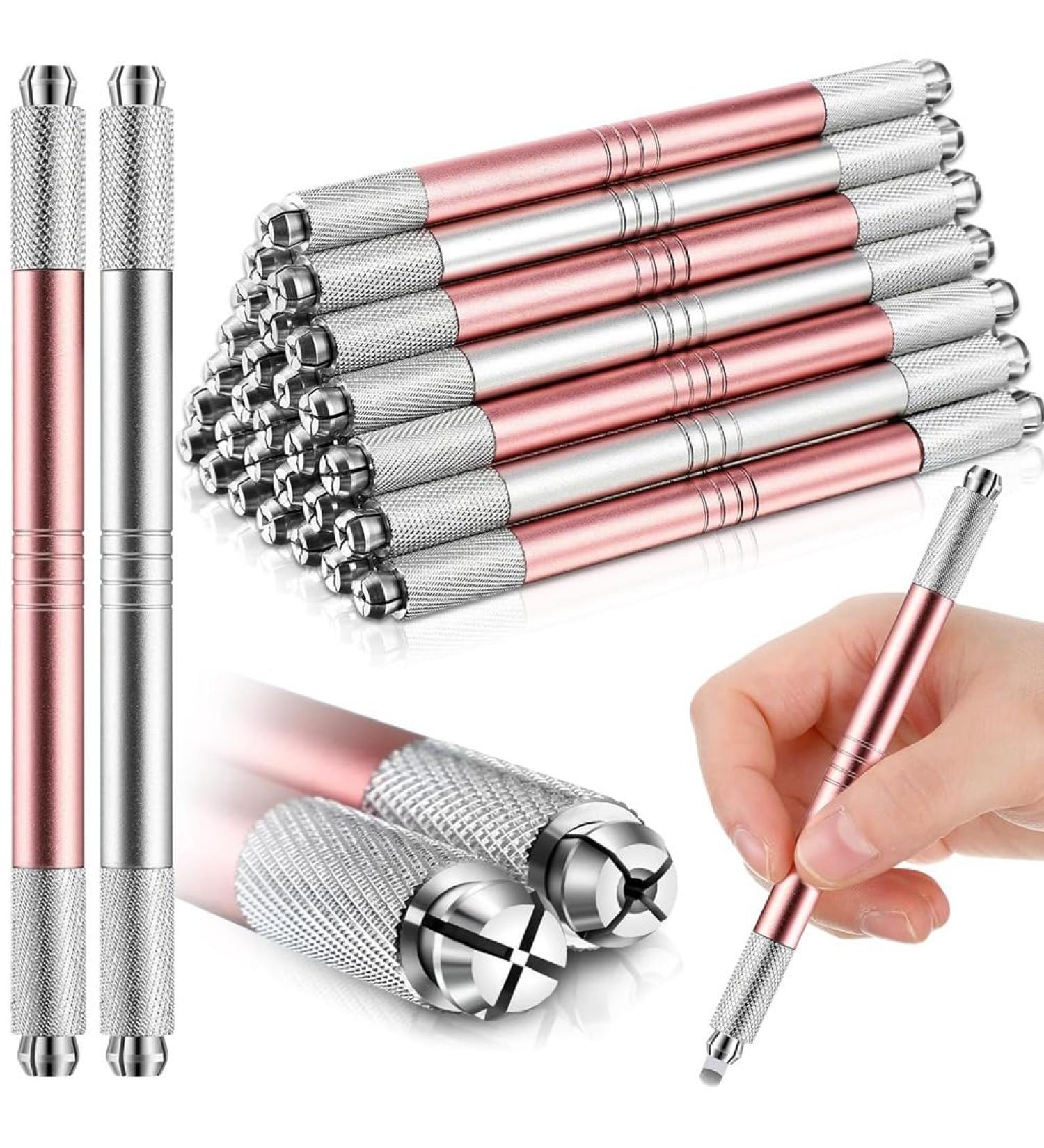 Hoadoek 30 Count Microblading Pen Double Sided Microblading Handle Microblading Eyebrow Pencil Waterproof Cosmetic No Blades Easy to Use - Buy Online on GoSupps.com