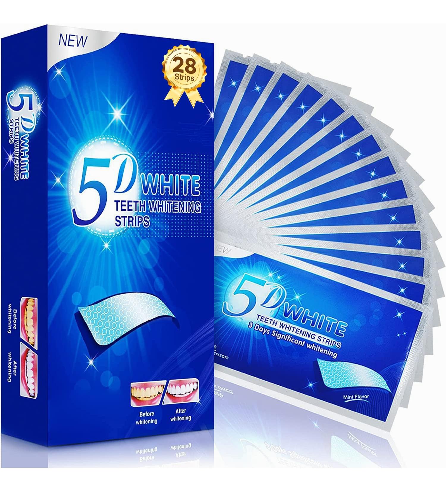 Teeth Whitening Strips Tooth Whitening Kits: 14 Treatments Whitening Strips Safe for Enamel Non-Sensitive Formula Pack of 28 Teeth Whiteing Teeth Whitener Strips - Buy Online on GoSupps.com