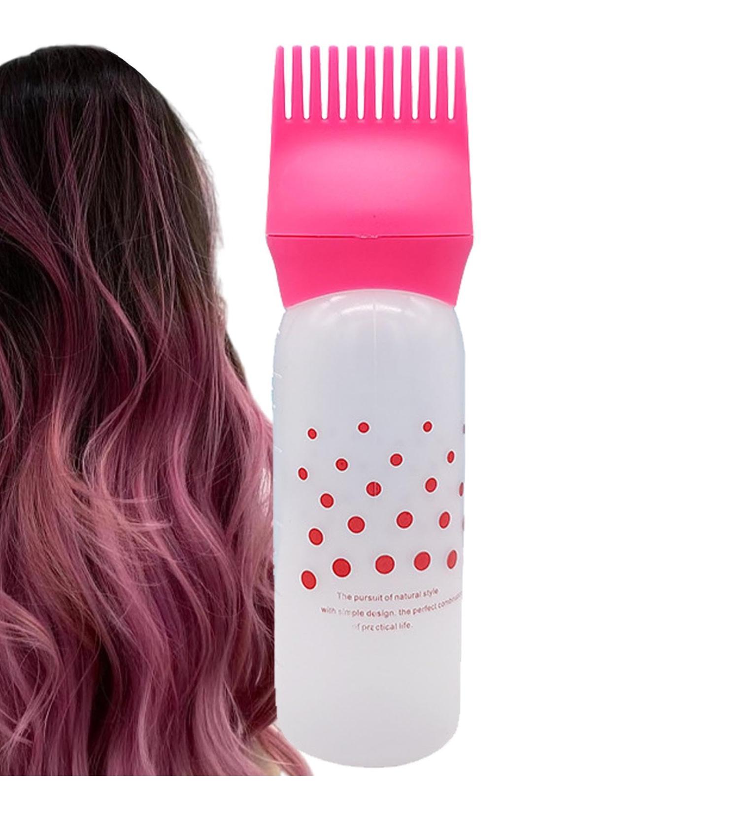 Krujecnt Scalp Oil Applicator Hair Oiling Applicator Bottle with Graduated Scale Hair Oiling Applicator Bottle Hair Dye Brush Bottle for Hair Dyeing Red - Buy Online on GoSupps.com