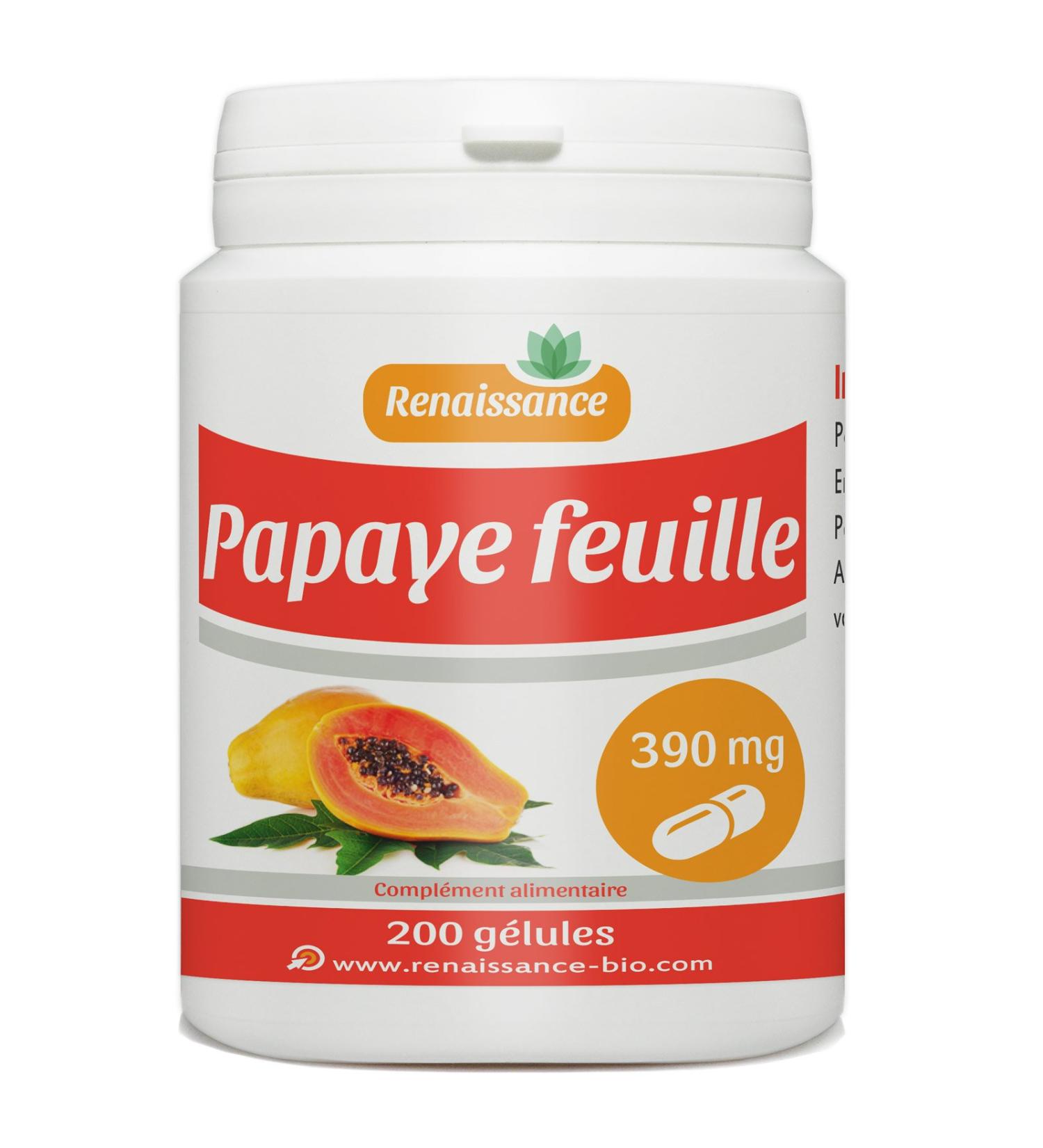 Papaya 390 mg - 200 capsules - Buy Online on GoSupps.com