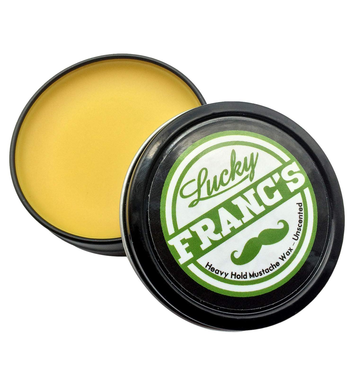 Lucky Franc's Unscented Mustache Wax - Strong Hold Men's Styling Wax - 2 Ounces - Buy Online on GoSupps.com