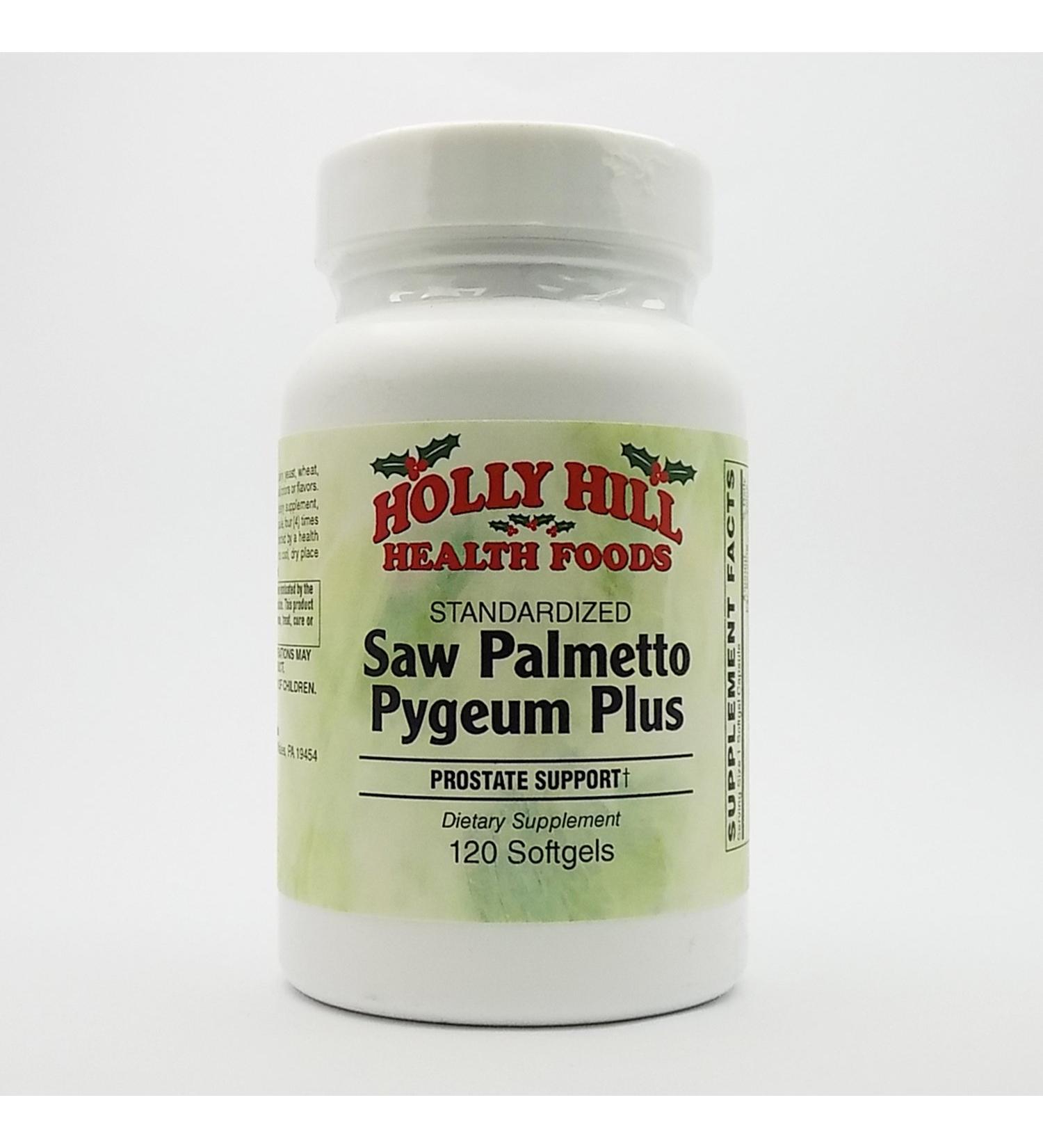Holly Hill Health Foods Standardized Saw Palmetto Pygeum Plus 120 Softgels 120 Count (Pack of 1)