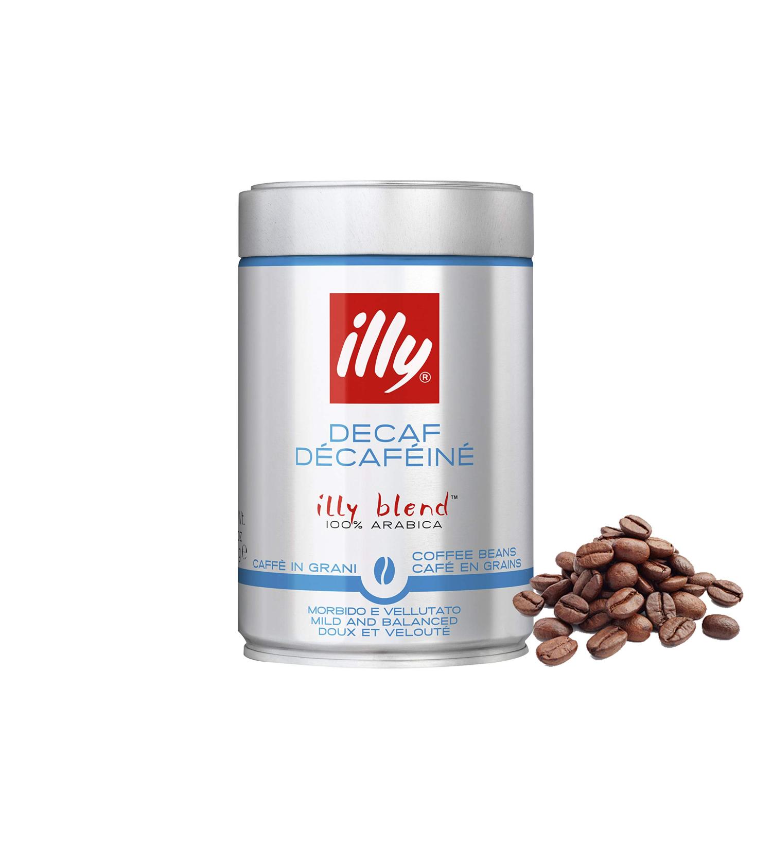 illy Decaffeinated Whole Bean Coffee (Medium Roast Green Top) 8.8-Ounce Tins Pack of 2 - Buy Online on GoSupps.com