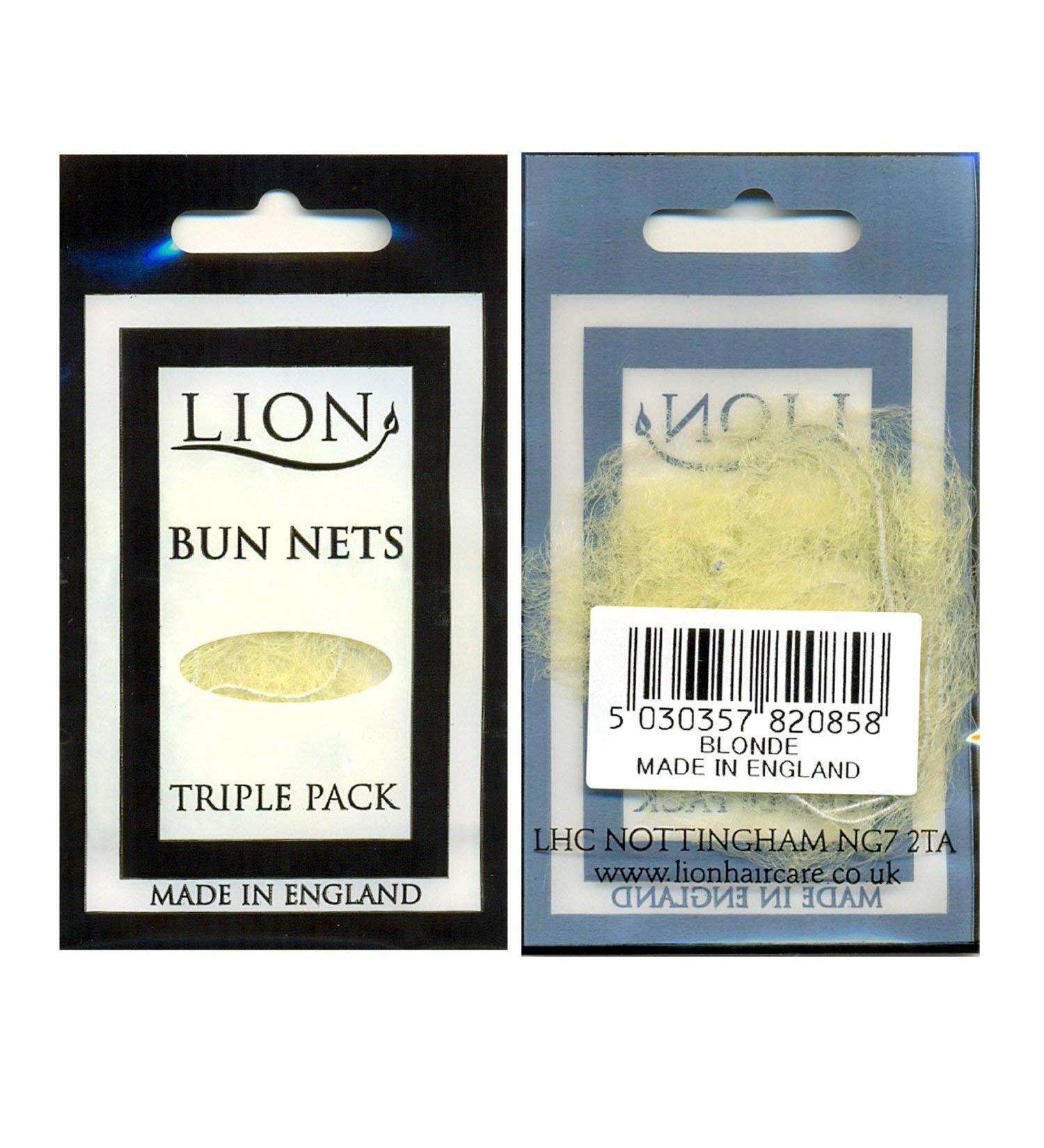 Lion Hair Bun Nets - Blonde - 3 in pack (10 packs) 30 nets in total