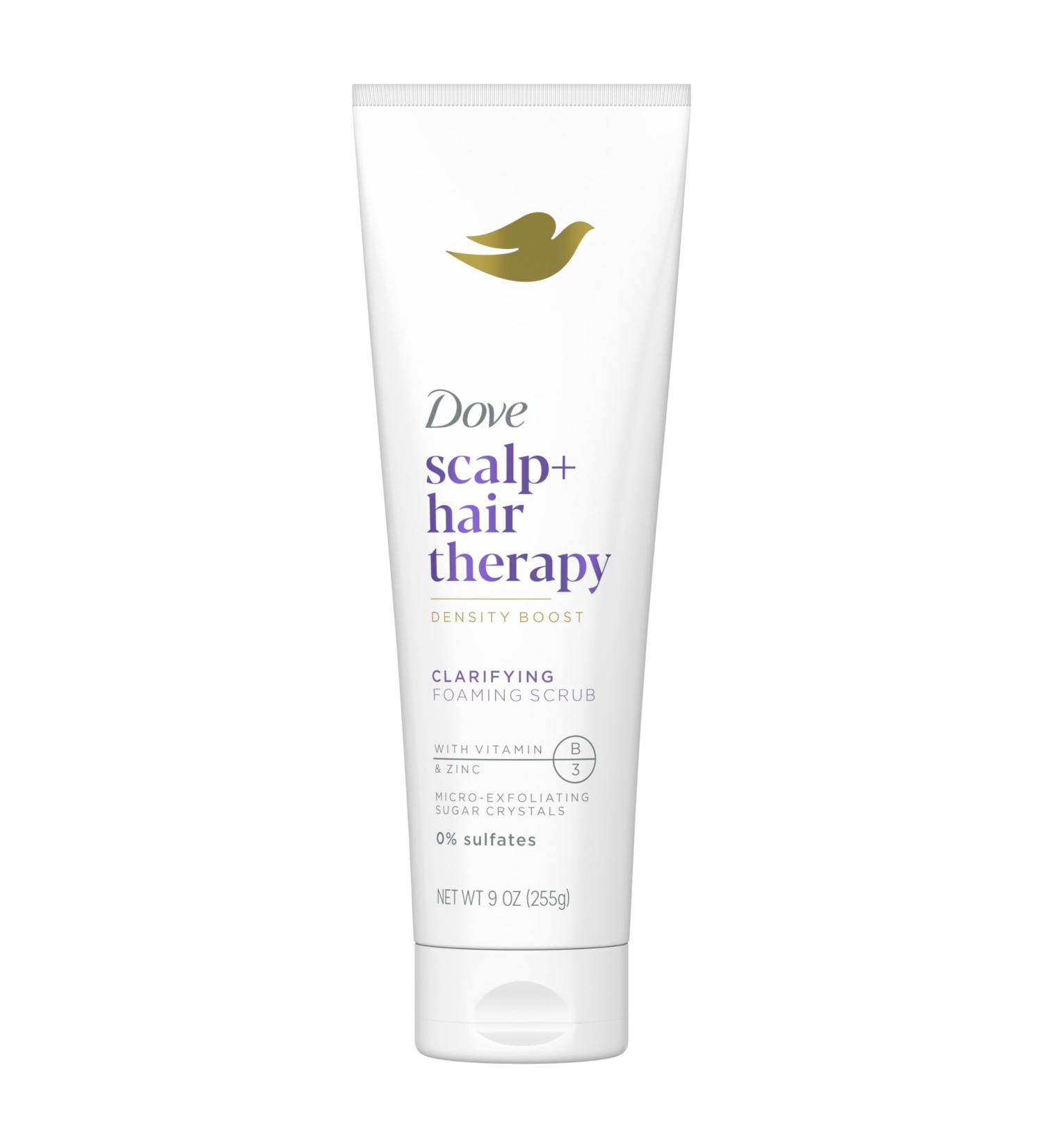 Dove Density Boost Clarifying Foaming Scrub - Gentle Scalp Exfoliation with Vitamin B3 & Zinc | 9 oz - Sulfate-Free Hair Therapy - Buy Online on GoSupps.com