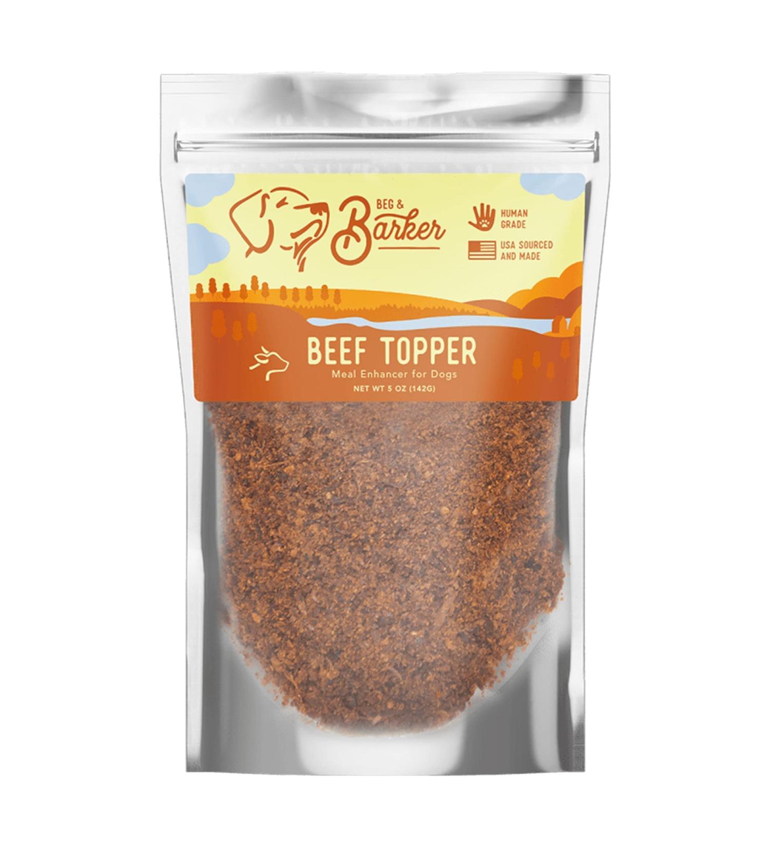Beg & Barker Beef Dog Food Toppers | High Protein, All Natural, Air Dried | Made in USA | Premium Meal Mixer 5 oz - Buy Online on GoSupps.com