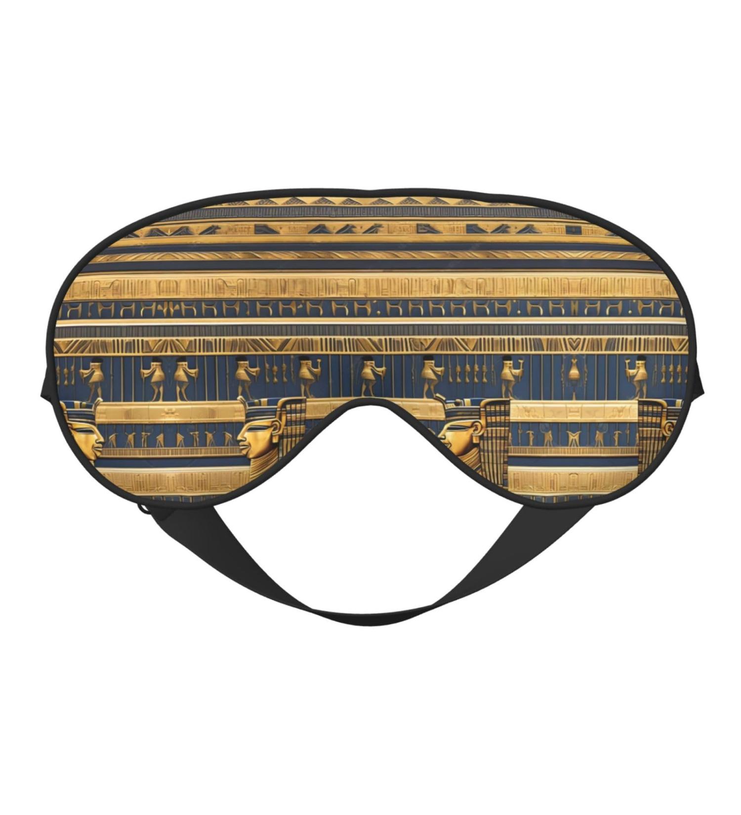 Egyptian Pharaonic Frescoes Eye Mask - Soft Elastic & Adjustable Comfort for Men & Women | Nighttime Sleep Essentials - Buy Online on GoSupps.com