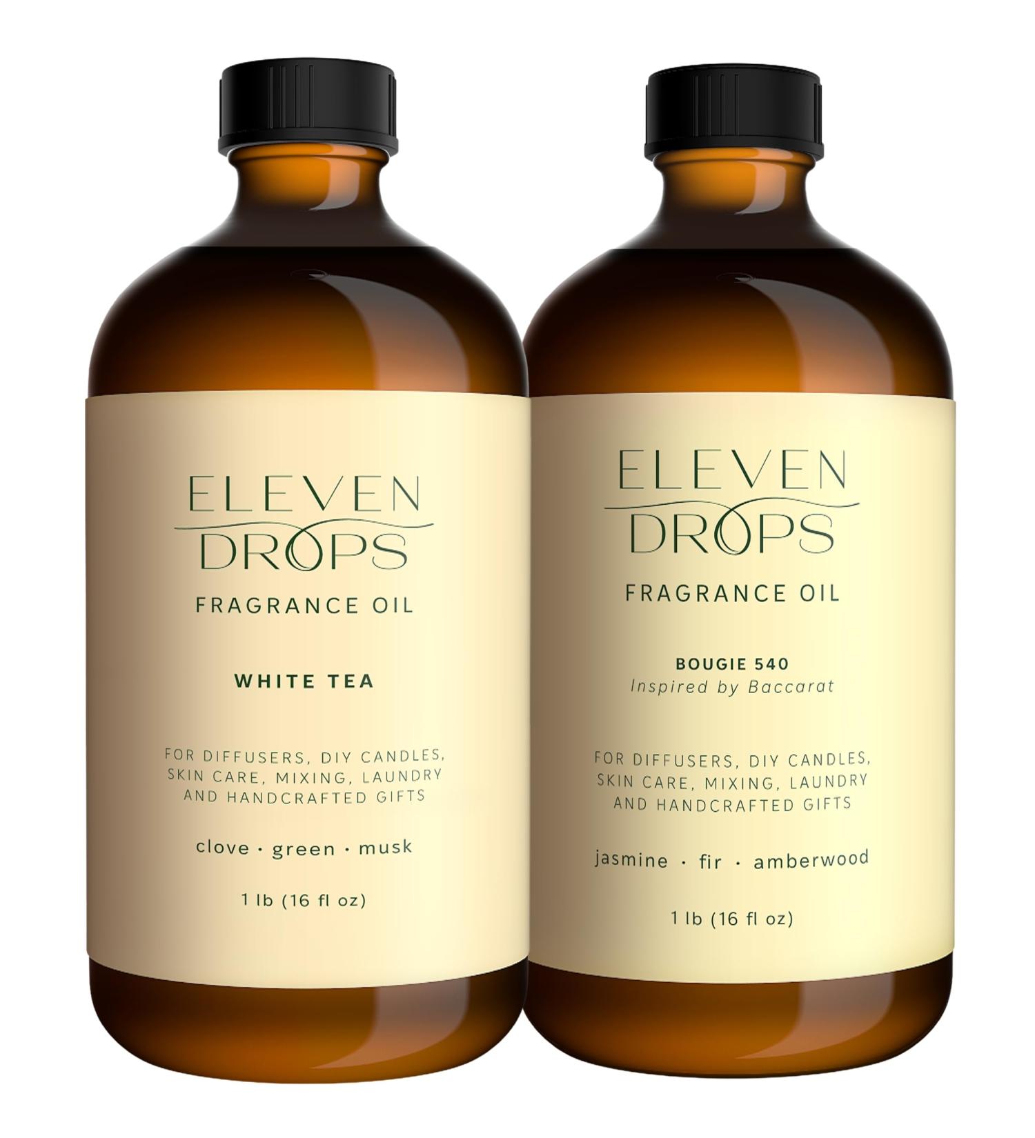 Bougie 540 + White Tea Fragrance Oil Set Premium 16 oz Scented Oils for Diffusers Candle Making Soap Laundry & Home Use Long-Lasting Non-Diluted IFRA Compliant USA-Made Scents - Buy Online on GoSupps.com