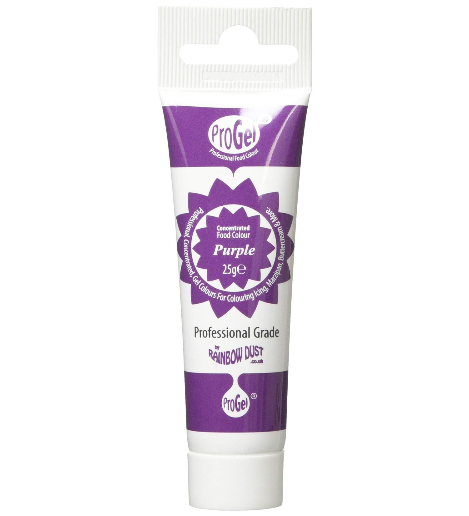 ProGel Purple Food Colouring Gel - 25g Tube for Baking & Cake Decorating - Buy Online on GoSupps.com