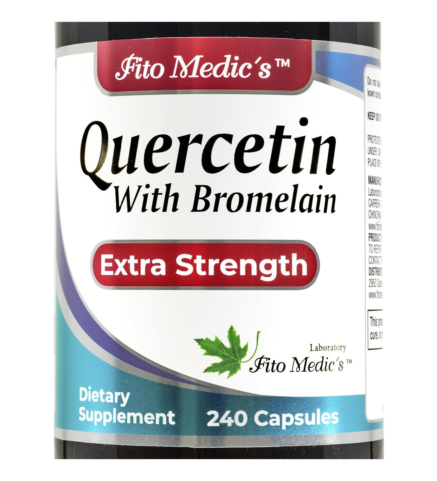 FITO MEDIC'S Lab | Quercetin with bromelain | 240 Capsules | quercetin | bromelain Supplement | quercetin Supplements |Ultra high Absorption | bromelain. - Buy Online on GoSupps.com