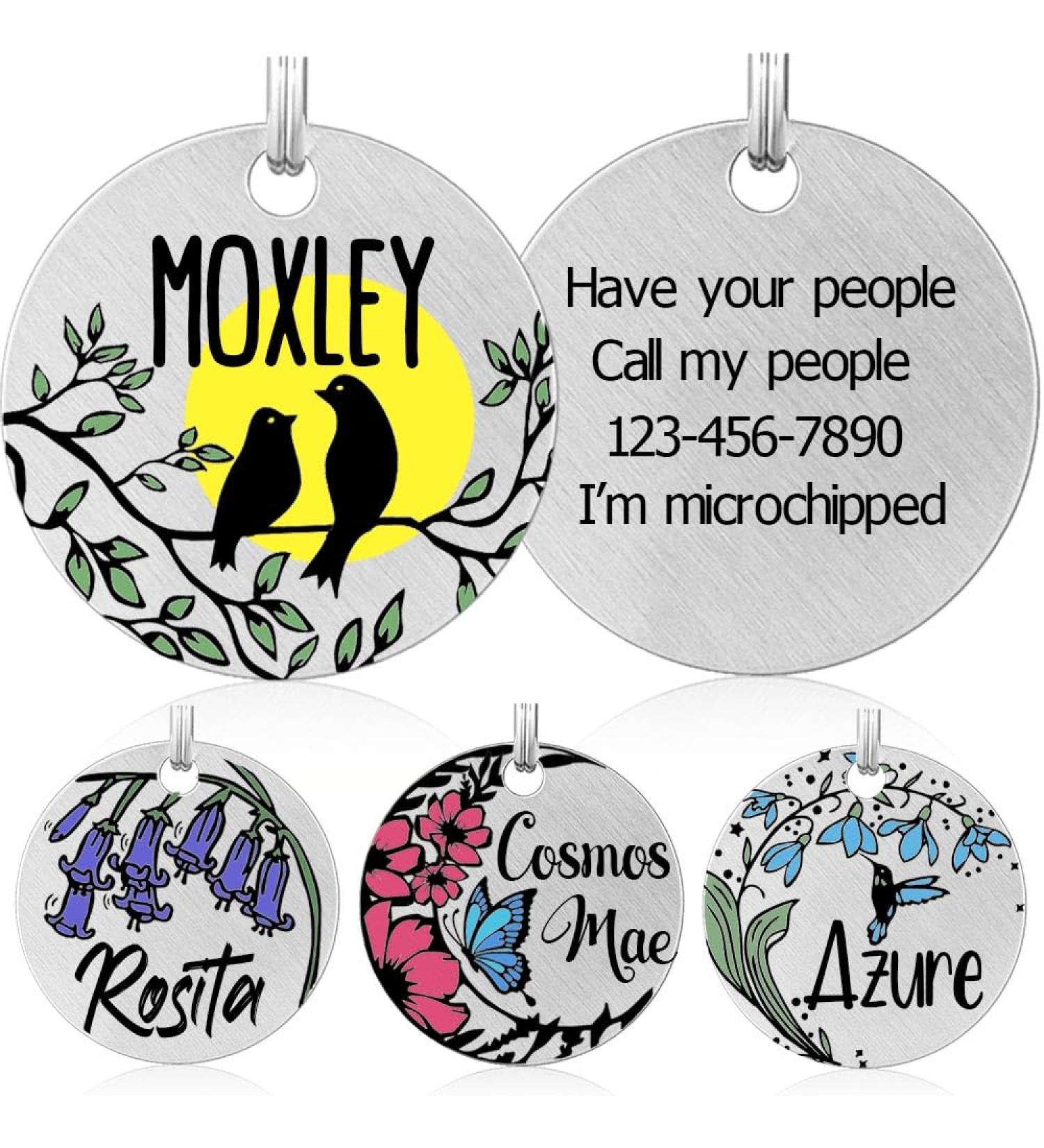 Personalized Engraved Dog Tags | Colored Stainless Steel Pet ID Tags | Custom Dog & Cat Name Signs | Durable Animal Tags - Buy Online on GoSupps.com