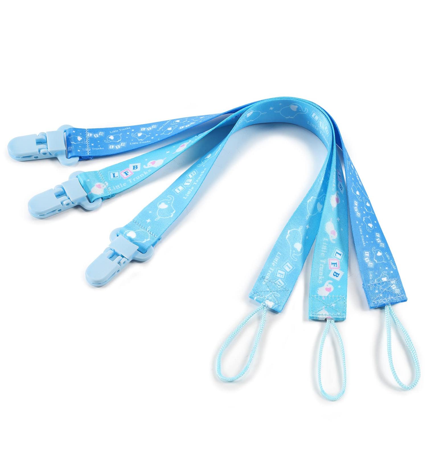 Buy LittleForBig Adult Pacifier Clip Set - 3 Blue Elephant Paci Clips for Adults | International Shipping Available - Buy Online on GoSupps.com