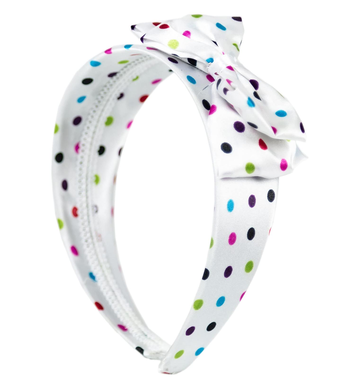 Retro Colorful Dots Headband Hair Accessory | Elastic Bow Style | International Shipping Available - Buy Online on GoSupps.com