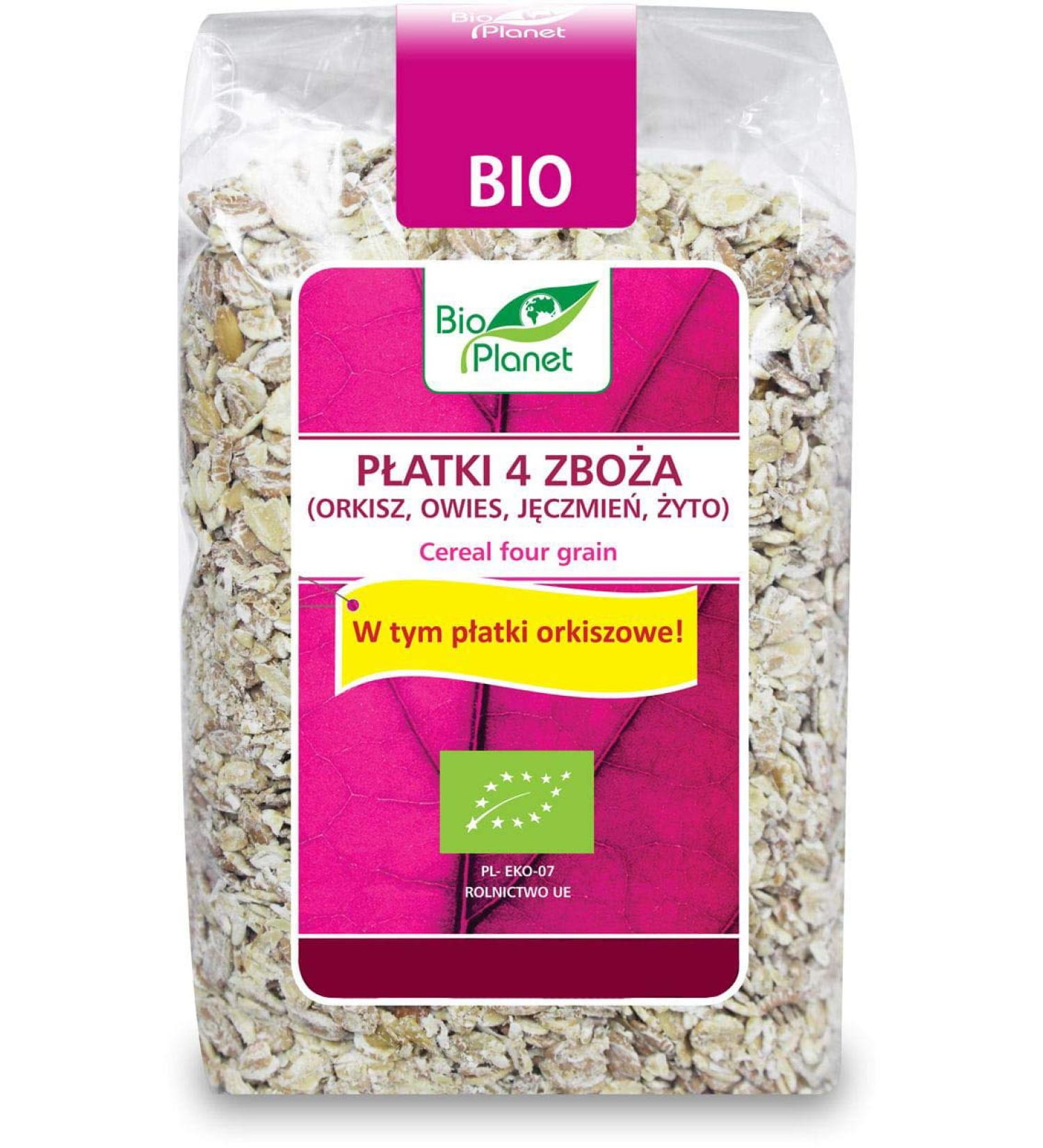 4 cereals (spelt, oats, barley, rye) ORGANIC 300 g - BIO PLANET