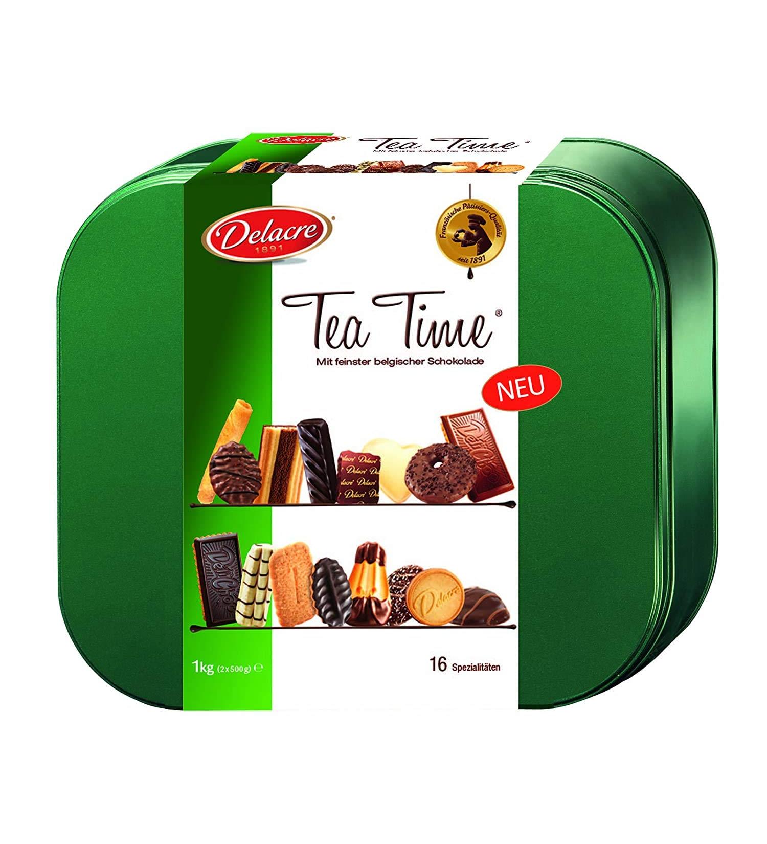 Delacre 5xSpecial Edition Christmas Tea Time Pack Biscuit Mix (5x1000g metal box) - Buy Online on GoSupps.com