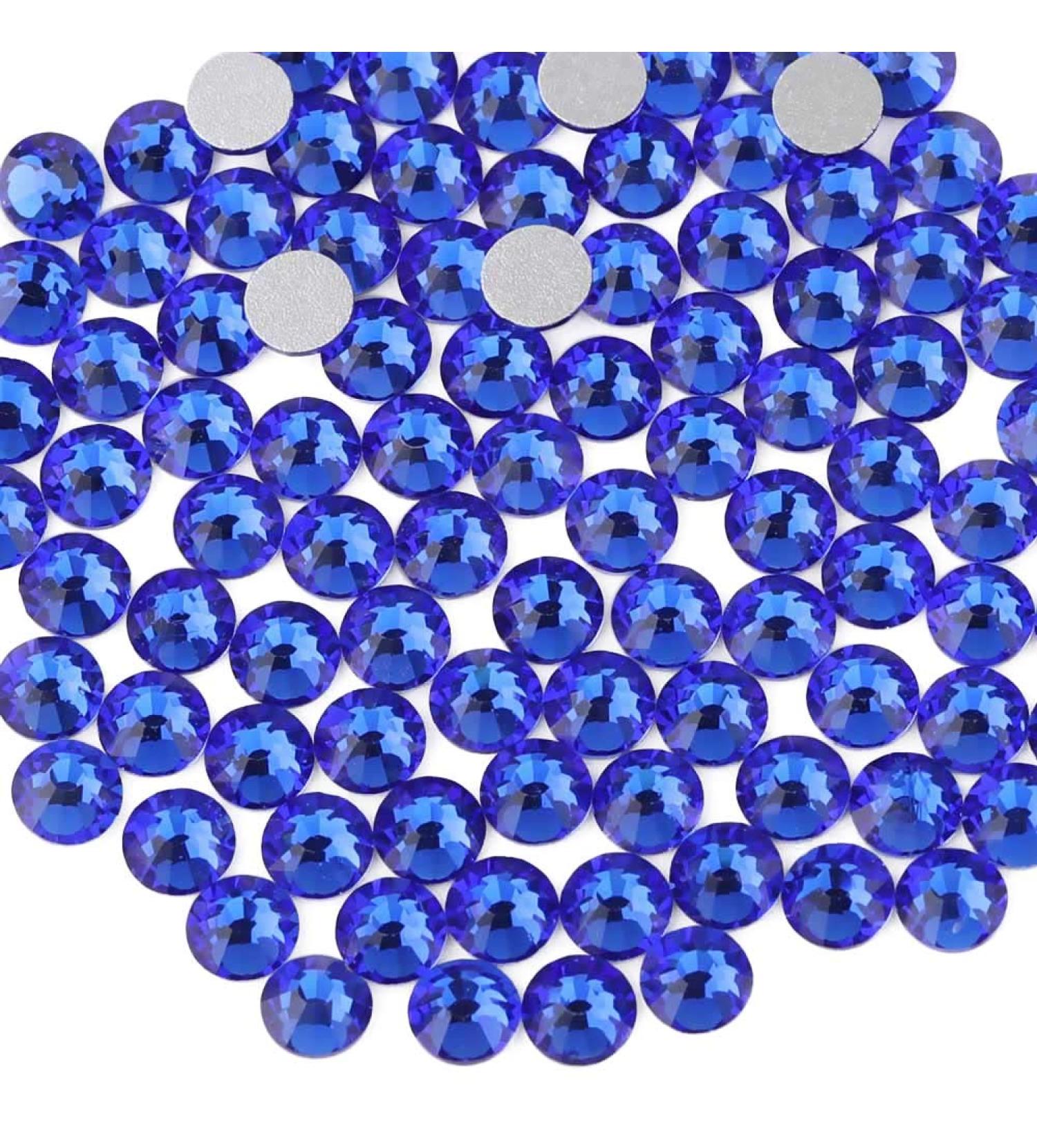 Beadsland 1440 Pieces Sapphire Blue Flat Back Rhinestones for Nails - SS6 Nail Crystals - Buy Online on GoSupps.com