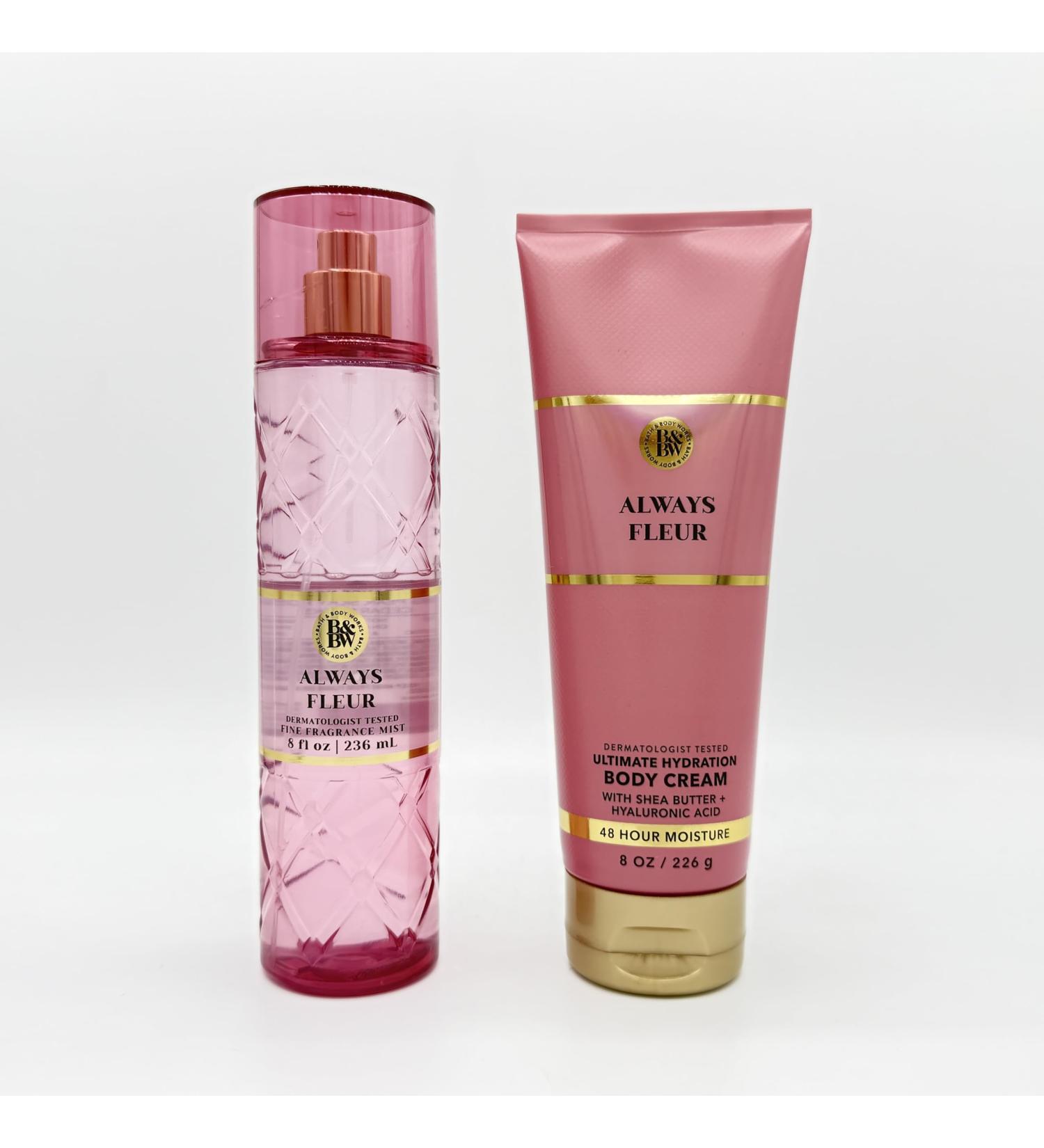 Bath & Body Works ALWAYS FLEUR 2-Piece Set | Includes: 8-Ounce Fine Fragrance Mist and 8-Ounce Ultimate Hydration Body Cream - Buy Online on GoSupps.com