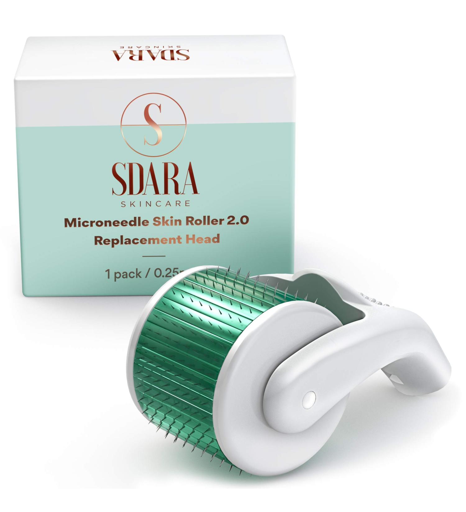 Skin Roller Head 2.0 - 192 Stainless Steel Micro Needles 0.25mm | Free Storage Cover - Replacement Head - Buy Online on GoSupps.com