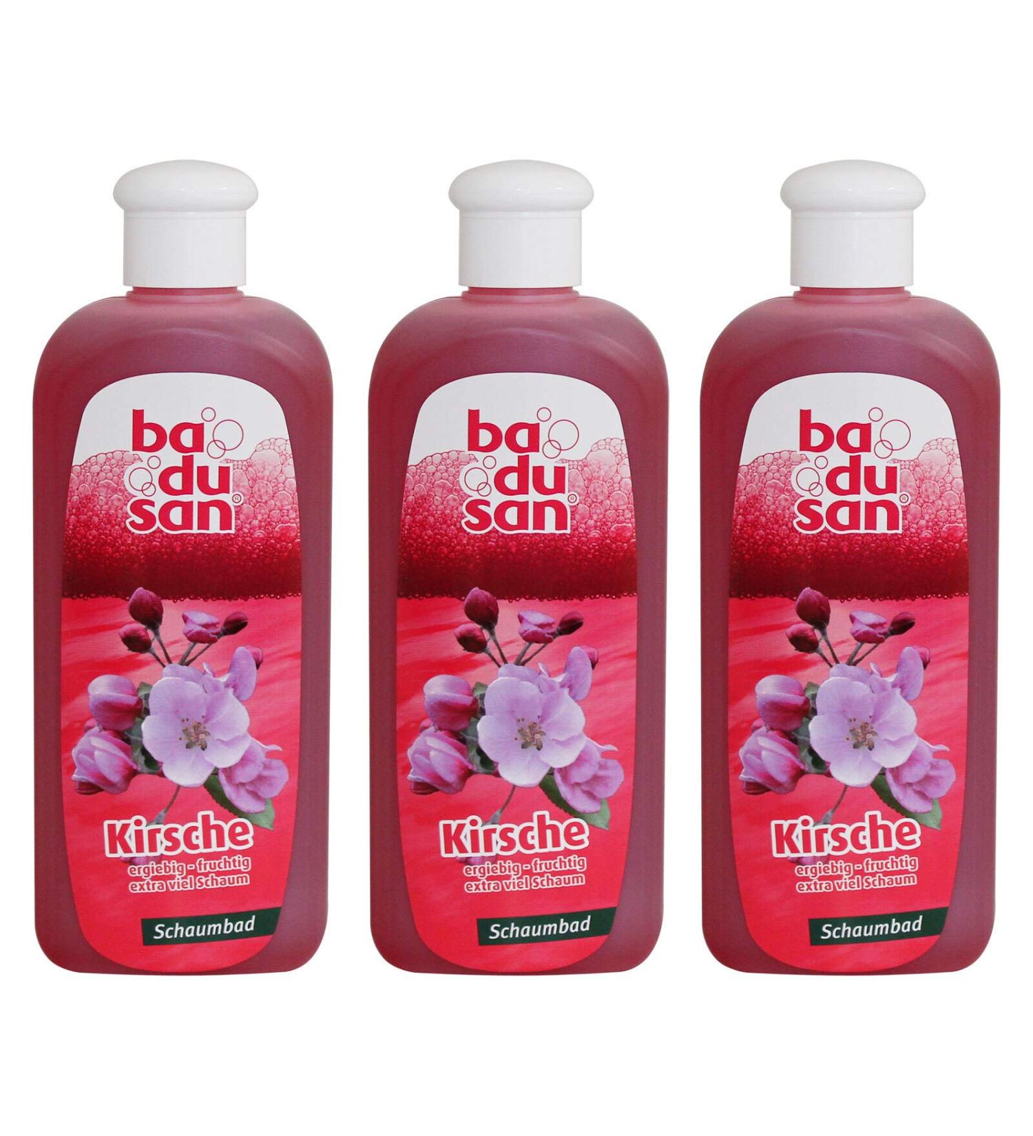 Pack of 3 Badusan bath additive bubble bath cherry 3 x 500 ml