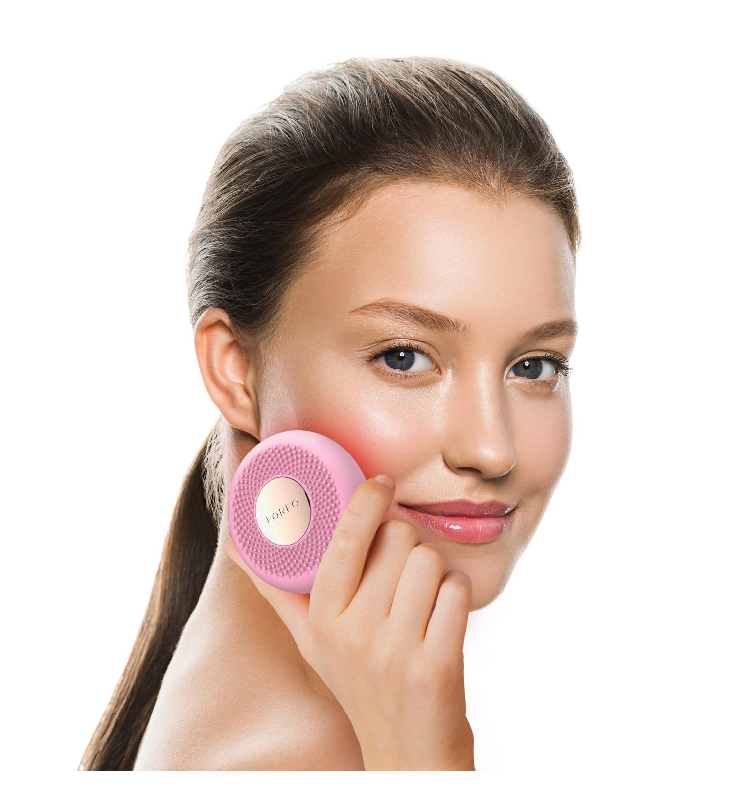 Foreo UFO Mini LED Face Mask | Red Light Therapy & Facial Care | Korean Cosmetics | Thermotherapy & Facial Massage Device in Pearl Pink - Buy Online on GoSupps.com