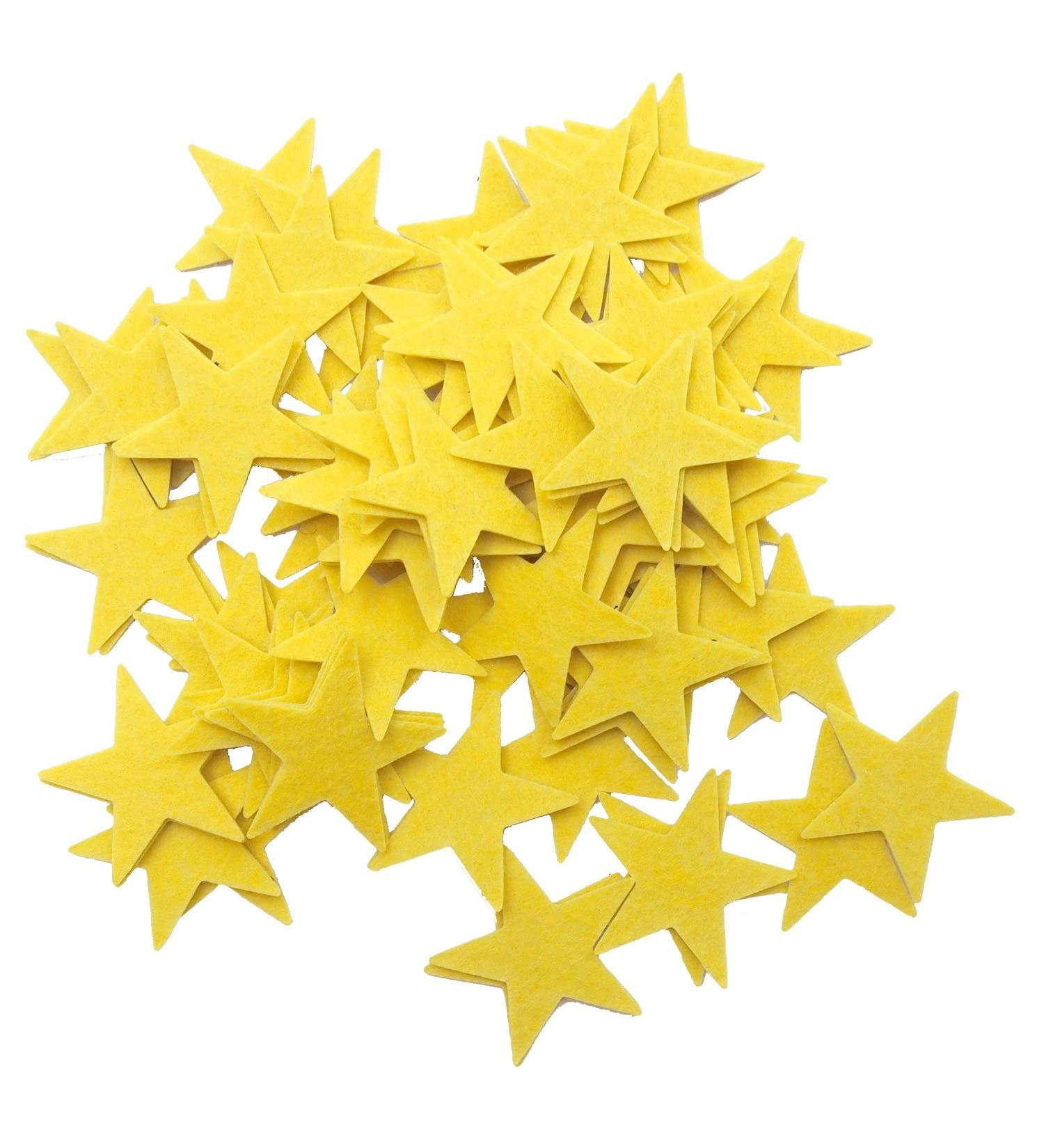 Playfully Ever After 1.5 Felt Star Stickers in Yellow - Pack of 50 - Buy Online on GoSupps.com