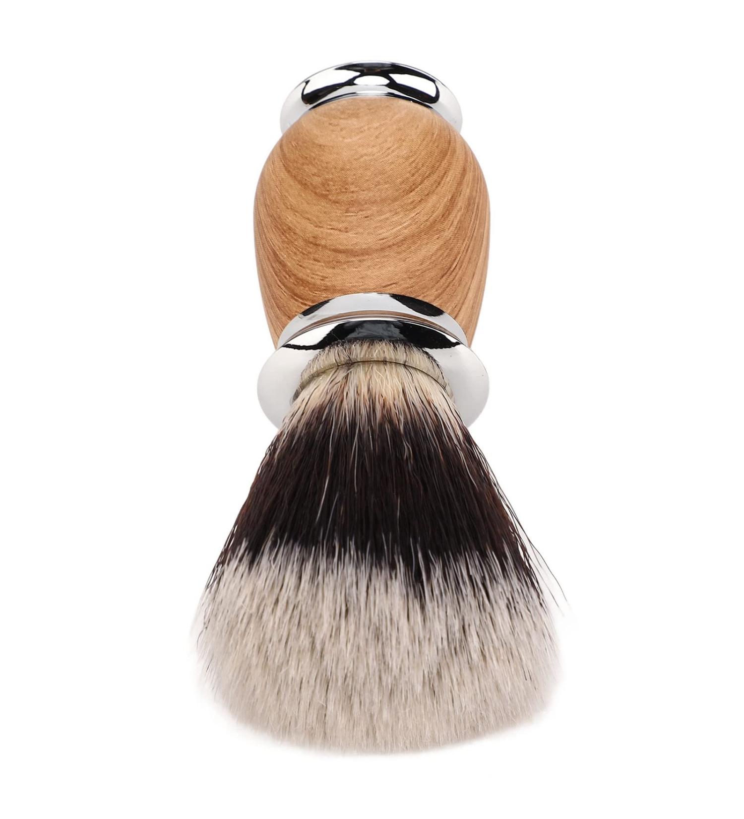 Professional Handmade Men's Shaving Brush with Wooden Handle - Ideal for Home and Salon | International Shipping Available - Buy Online on GoSupps.com