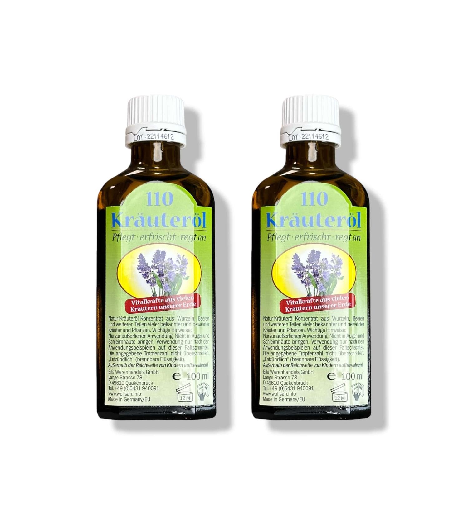 110 Herbal Oil - 100% Natural Vitalizing Formula for Body & Mind | Massage Body Care & Fragrance Mediation - Buy Online on GoSupps.com