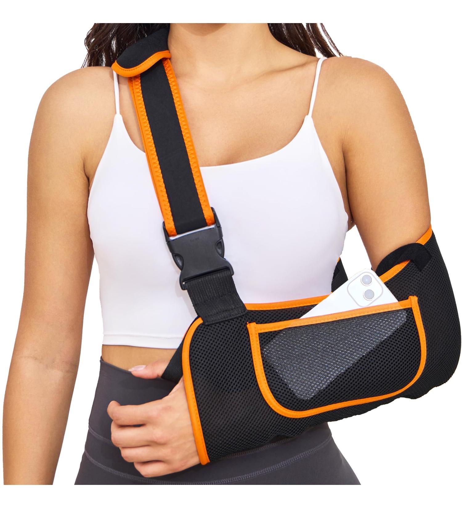 Yaoociy Arm Sling for Women Men Shoulder Sling Immobilizer Arm Sling for Elbow Injury Shoulder Injury Left Right Arm Sling for Wrist Injury Torn Rotator Cuff Arm Broken Dislocated Fracture Strain Both Men and Women (S-M) - Buy Online on GoSupps.com